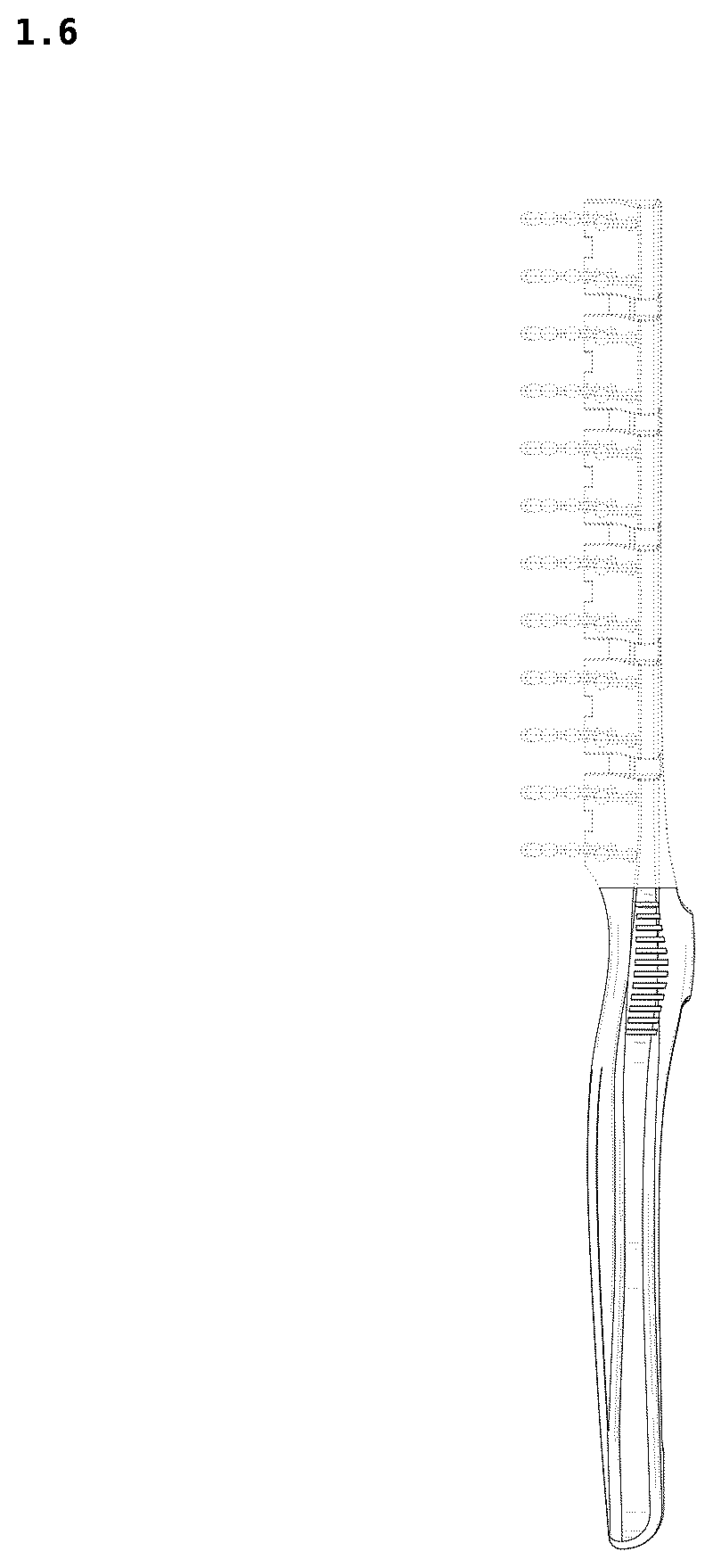Patent USD1076454 Figure 6 – Hair brush