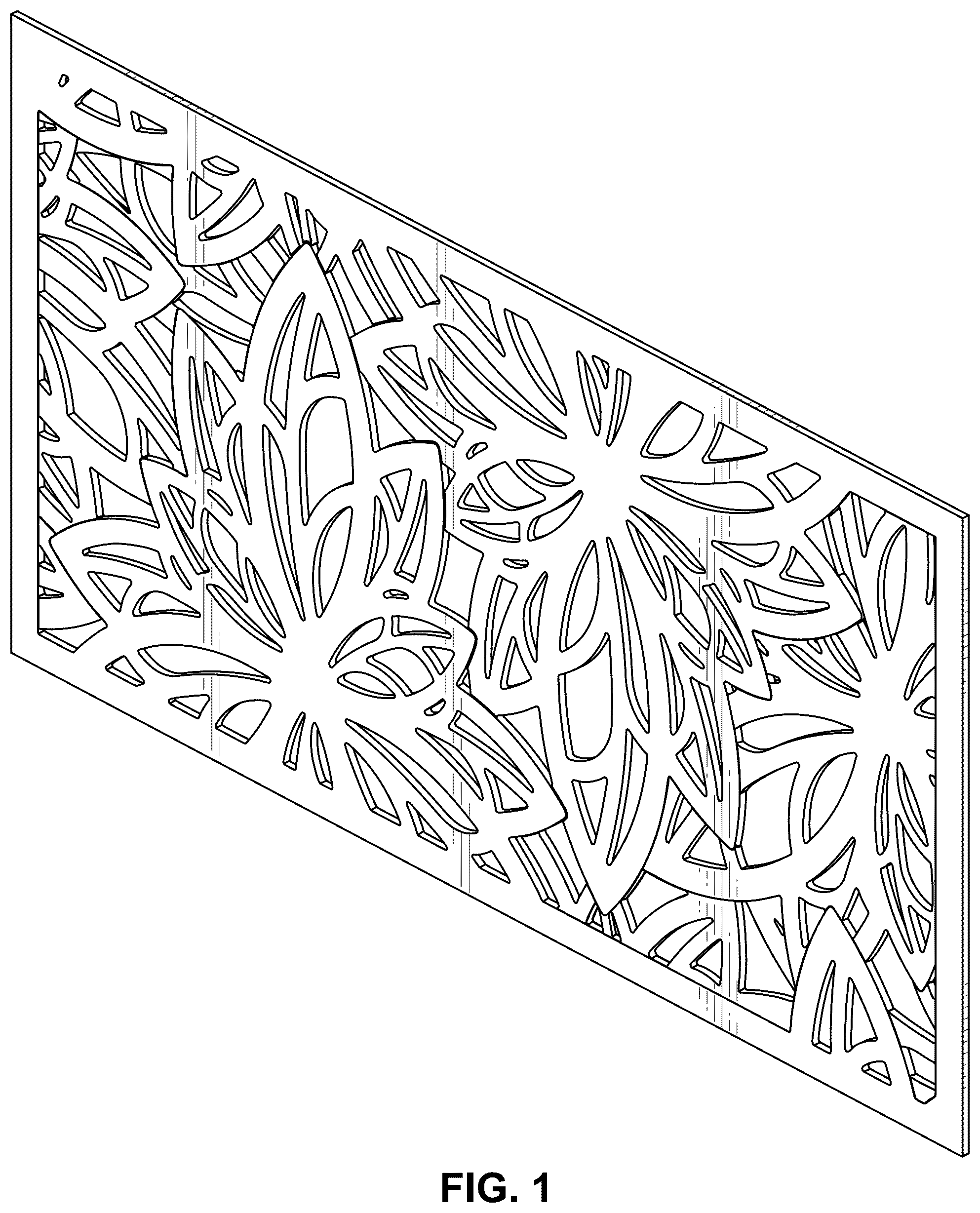 Patent USD1076467 Figure 1 – Decorative screen panel