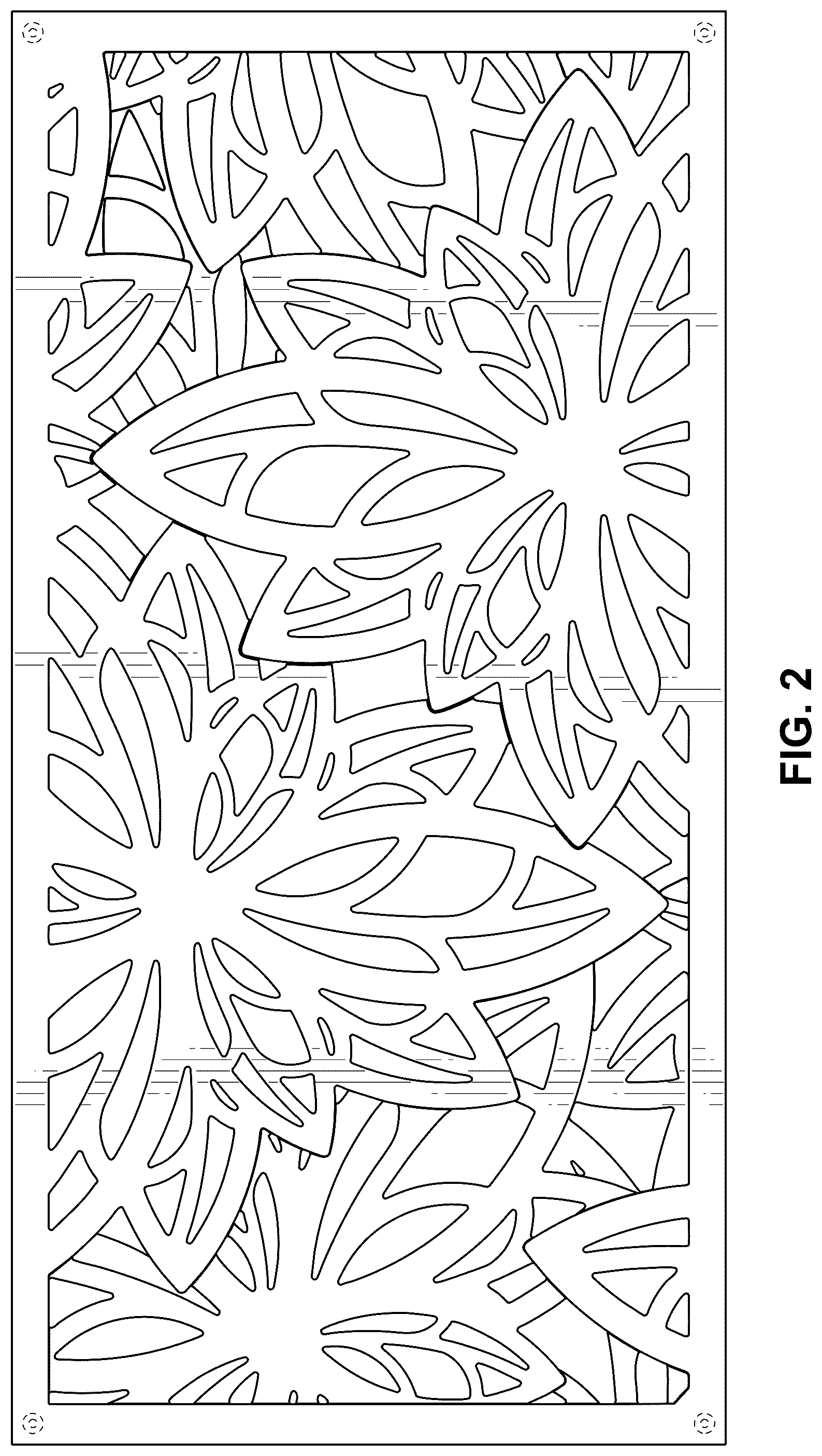 Patent USD1076467 Figure 2 – Decorative screen panel
