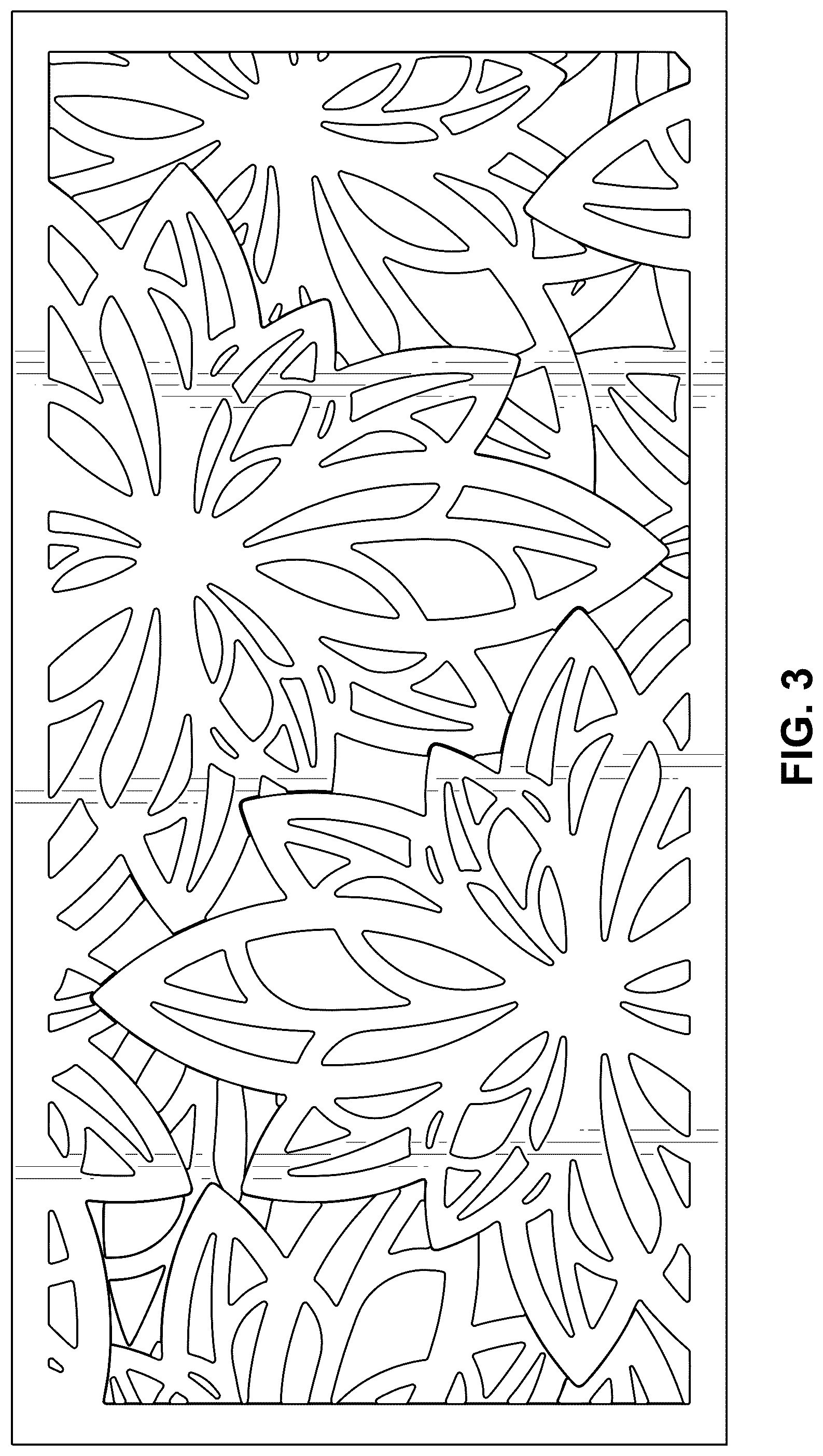 Patent USD1076467 Figure 3 – Decorative screen panel