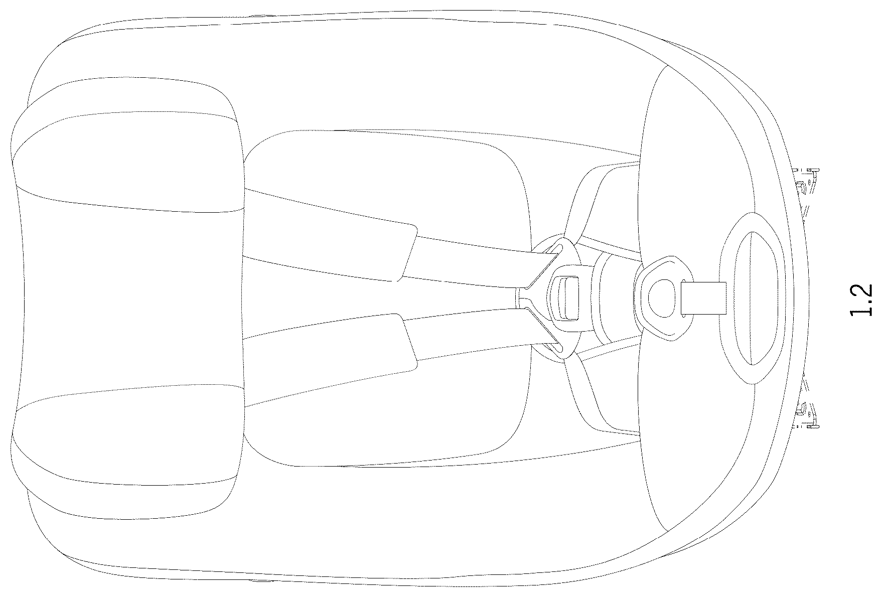 Patent USD1076468 Figure 2 – Child safety seat