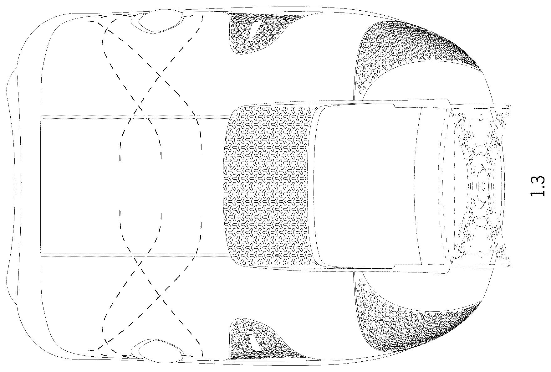 Patent USD1076468 Figure 3 – Child safety seat