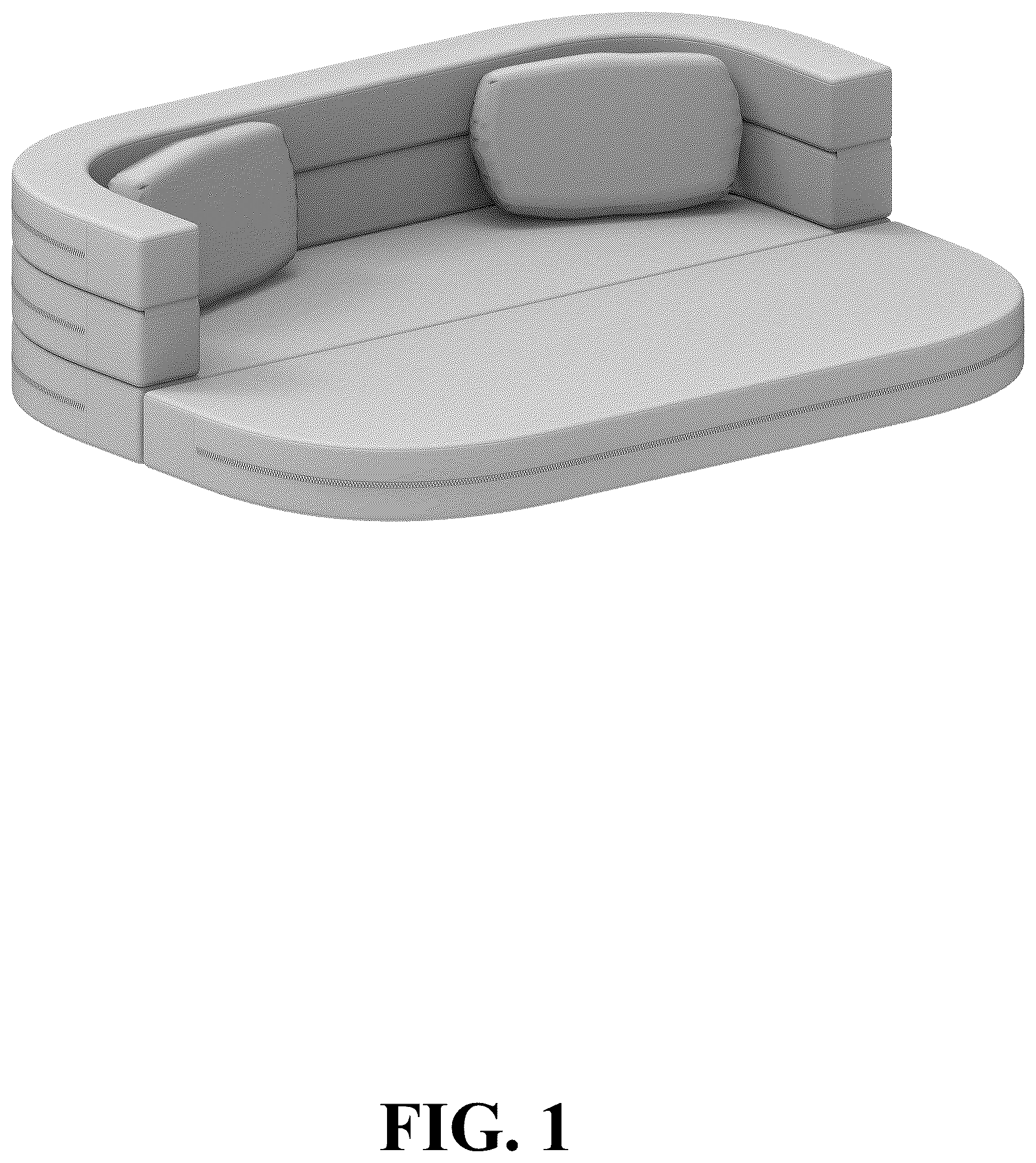Patent USD1076469 Figure 1 – Folding sofa bed