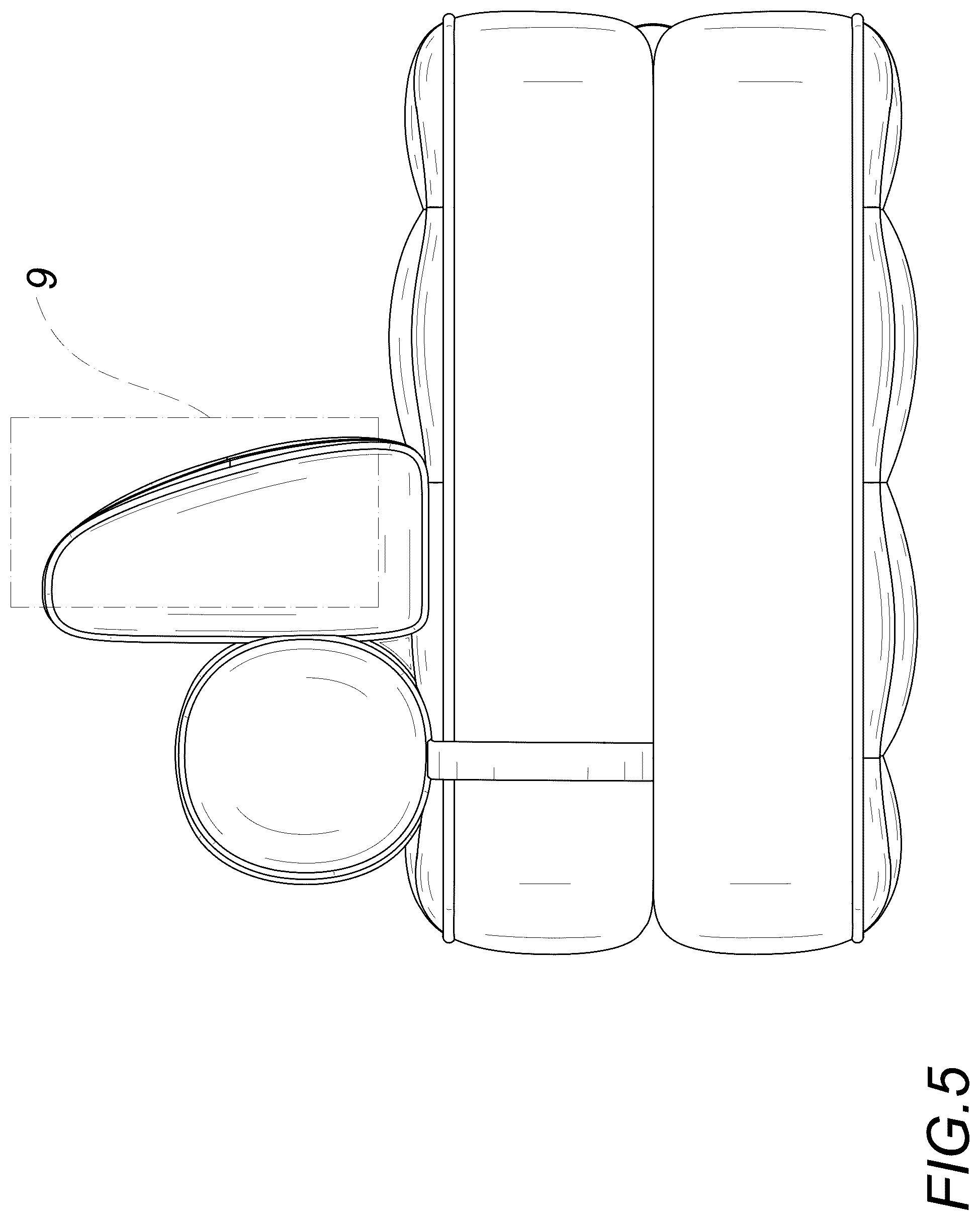 Patent USD1076470 Figure 5 – Tufted foldable sofa