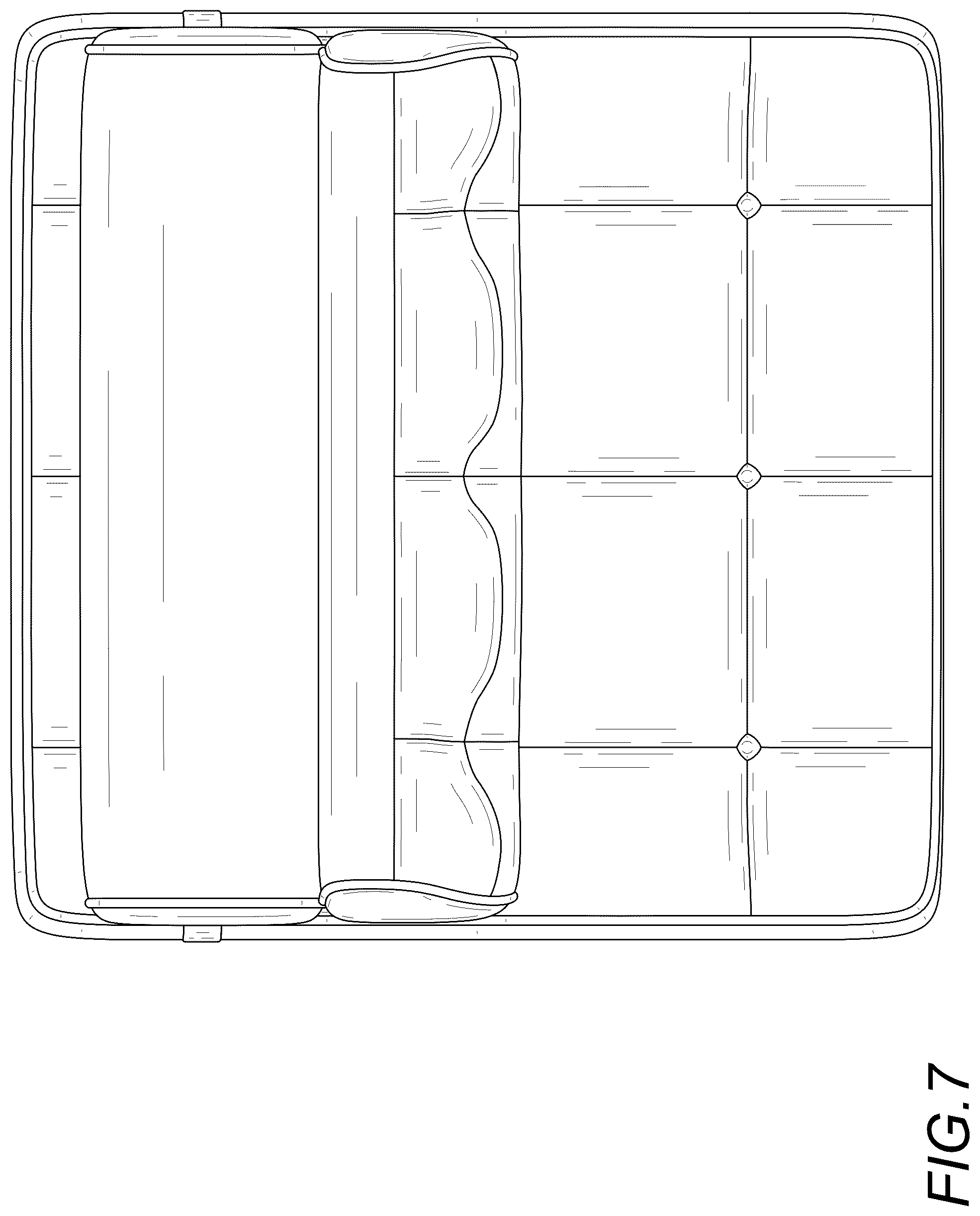 Patent USD1076470 Figure 7 – Tufted foldable sofa