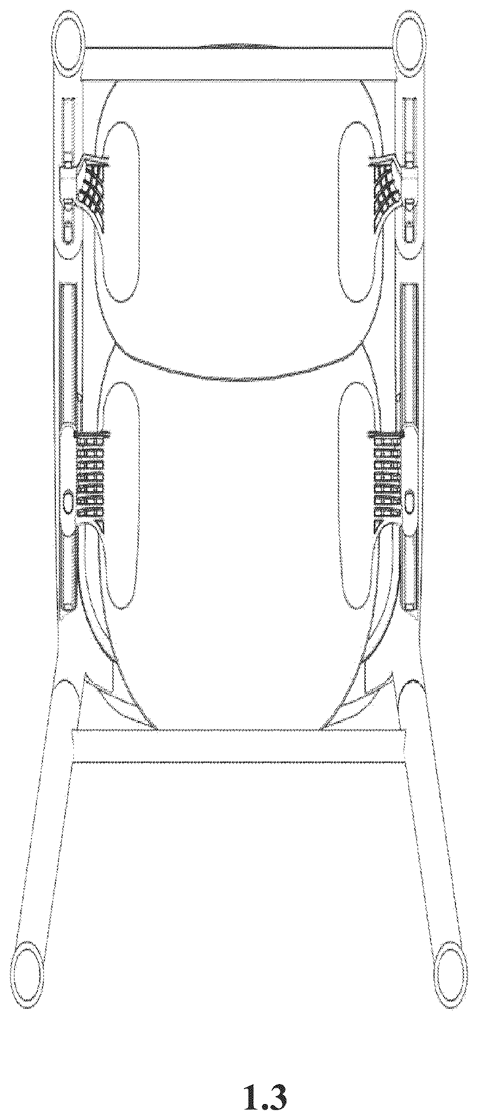 Patent USD1076472 Figure 3 – High chair with adjustable footrest for children or babies