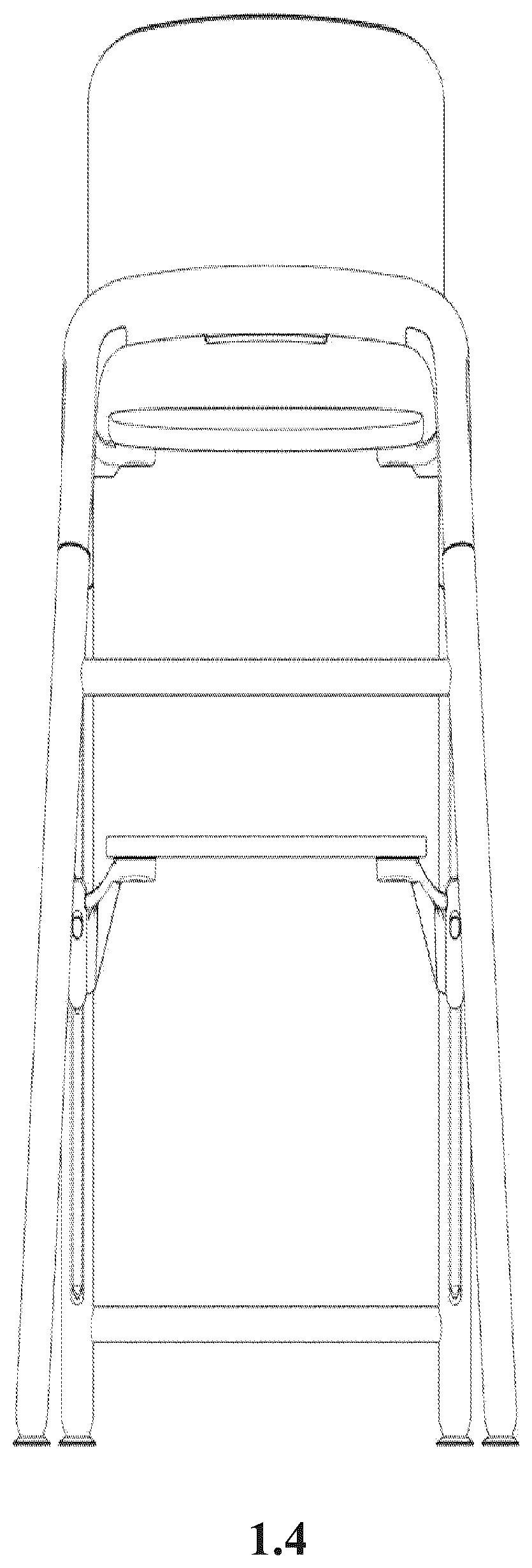 Patent USD1076472 Figure 4 – High chair with adjustable footrest for children or babies