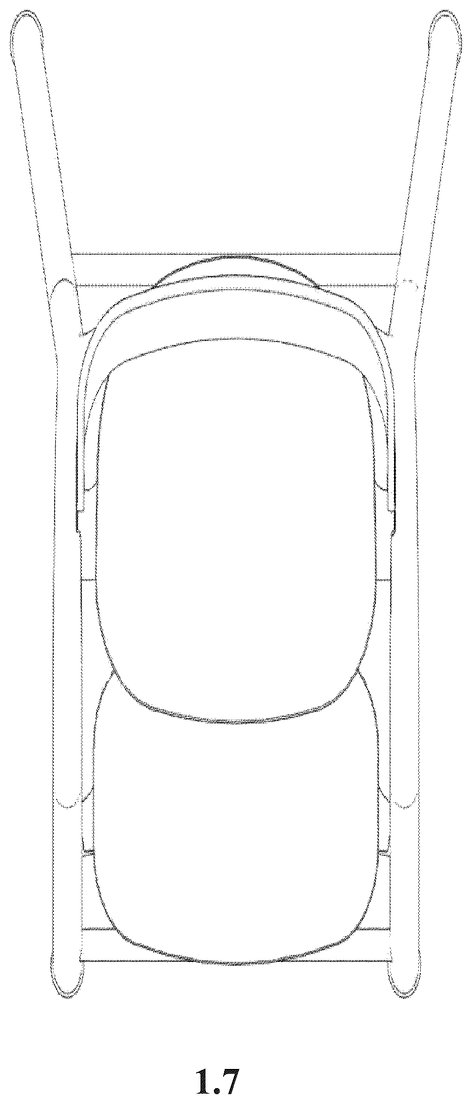 Patent USD1076472 Figure 7 – High chair with adjustable footrest for children or babies