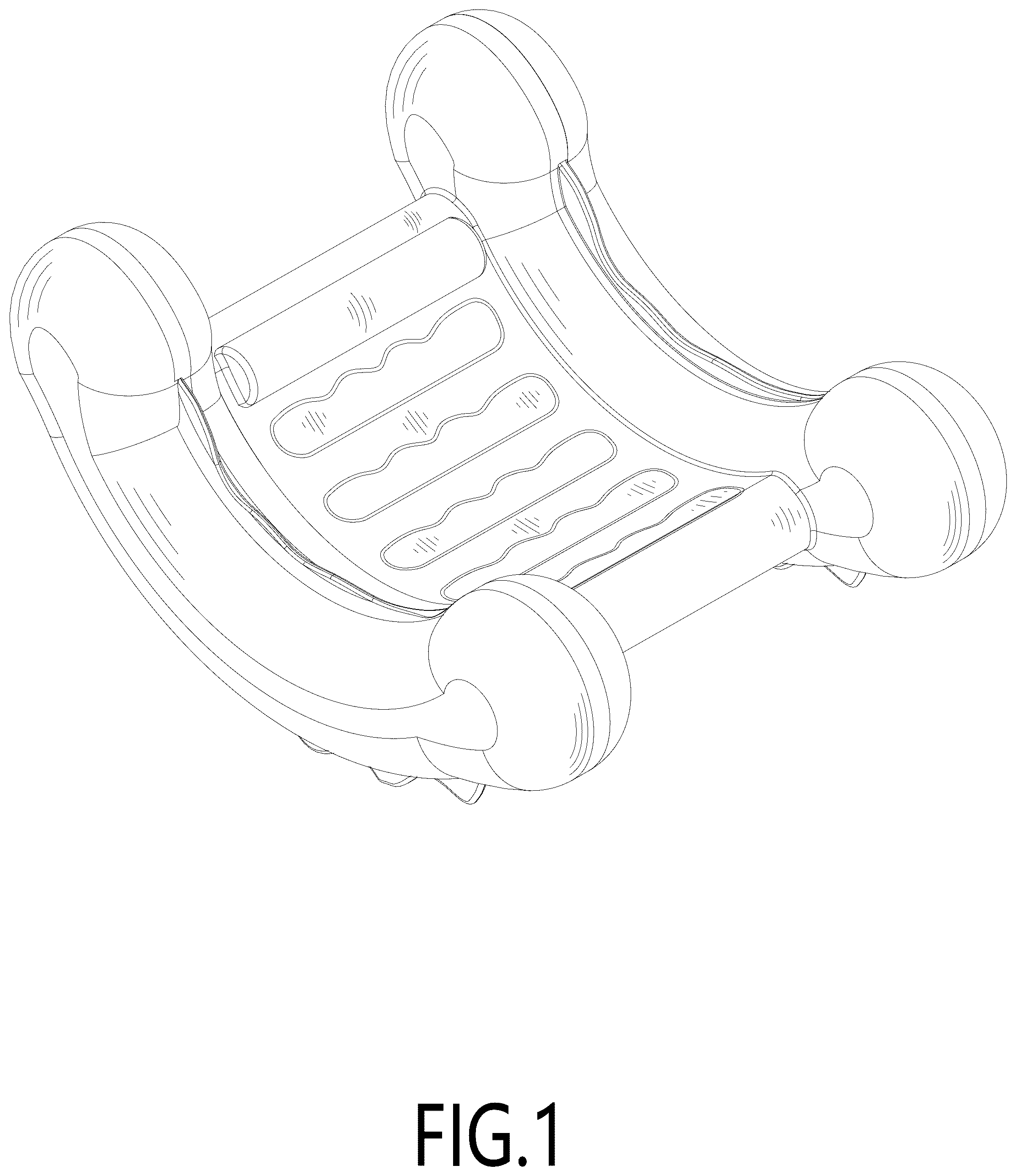 Patent USD1076473 Figure 1 – Inflatable rocking chair sofa
