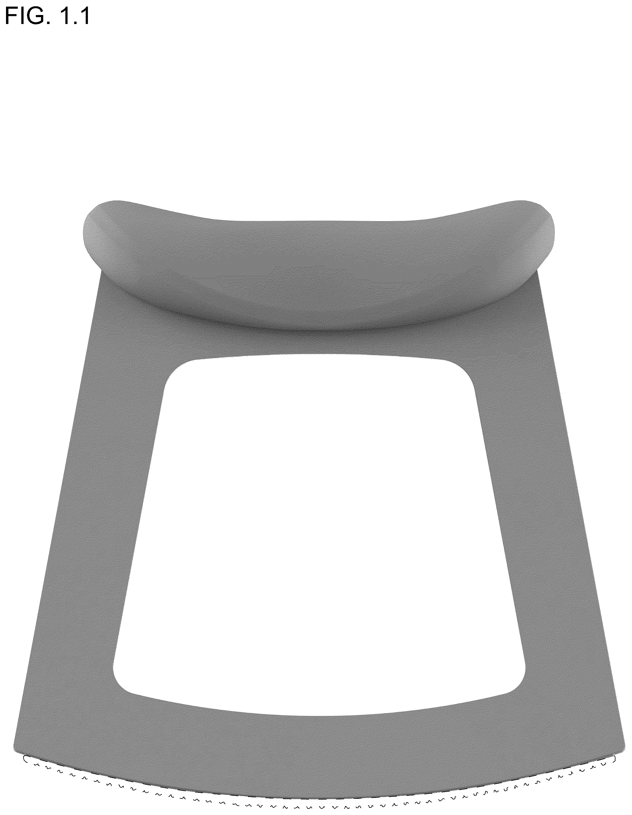 Patent USD1076474 Figure 1 – Rocking chair