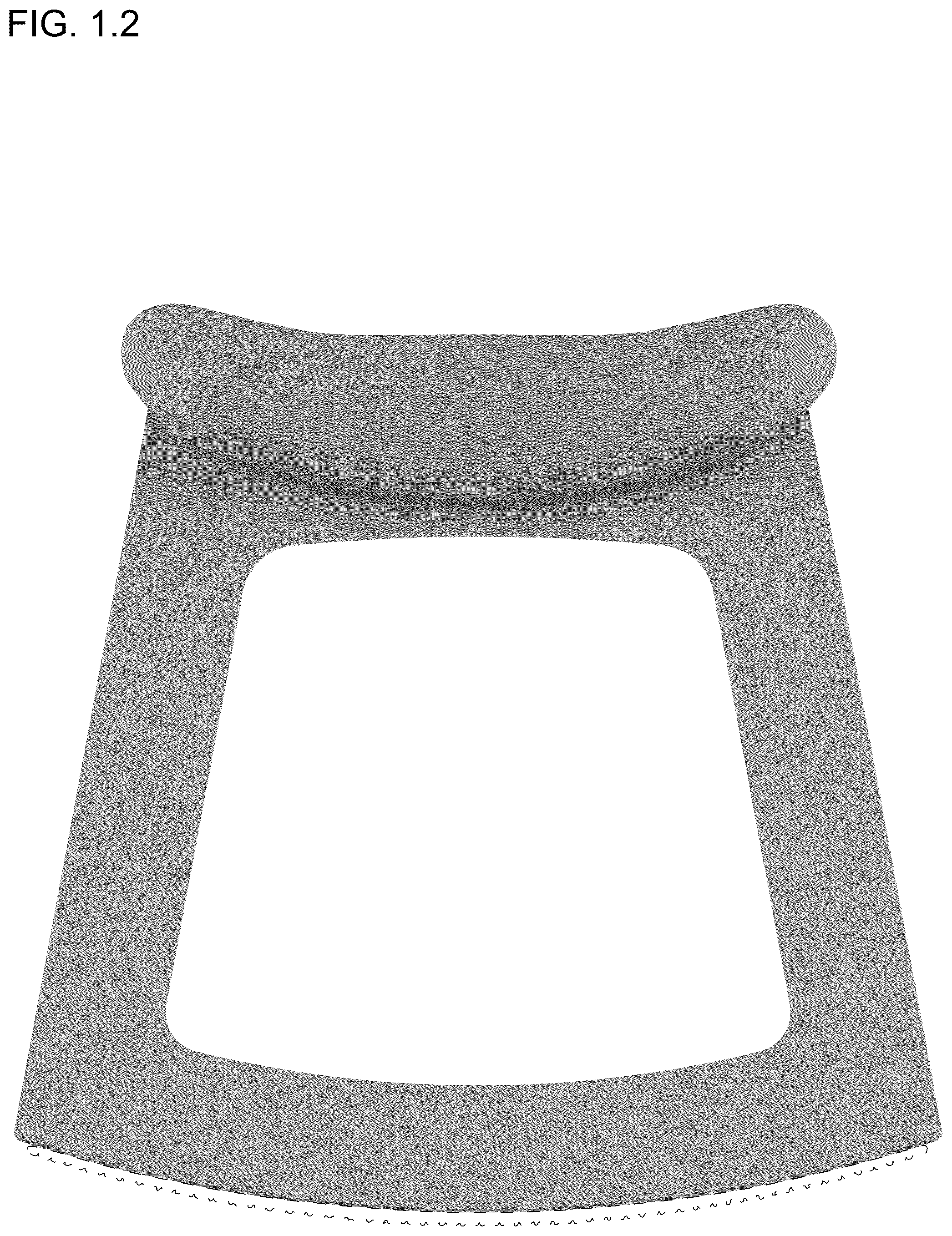 Patent USD1076474 Figure 2 – Rocking chair