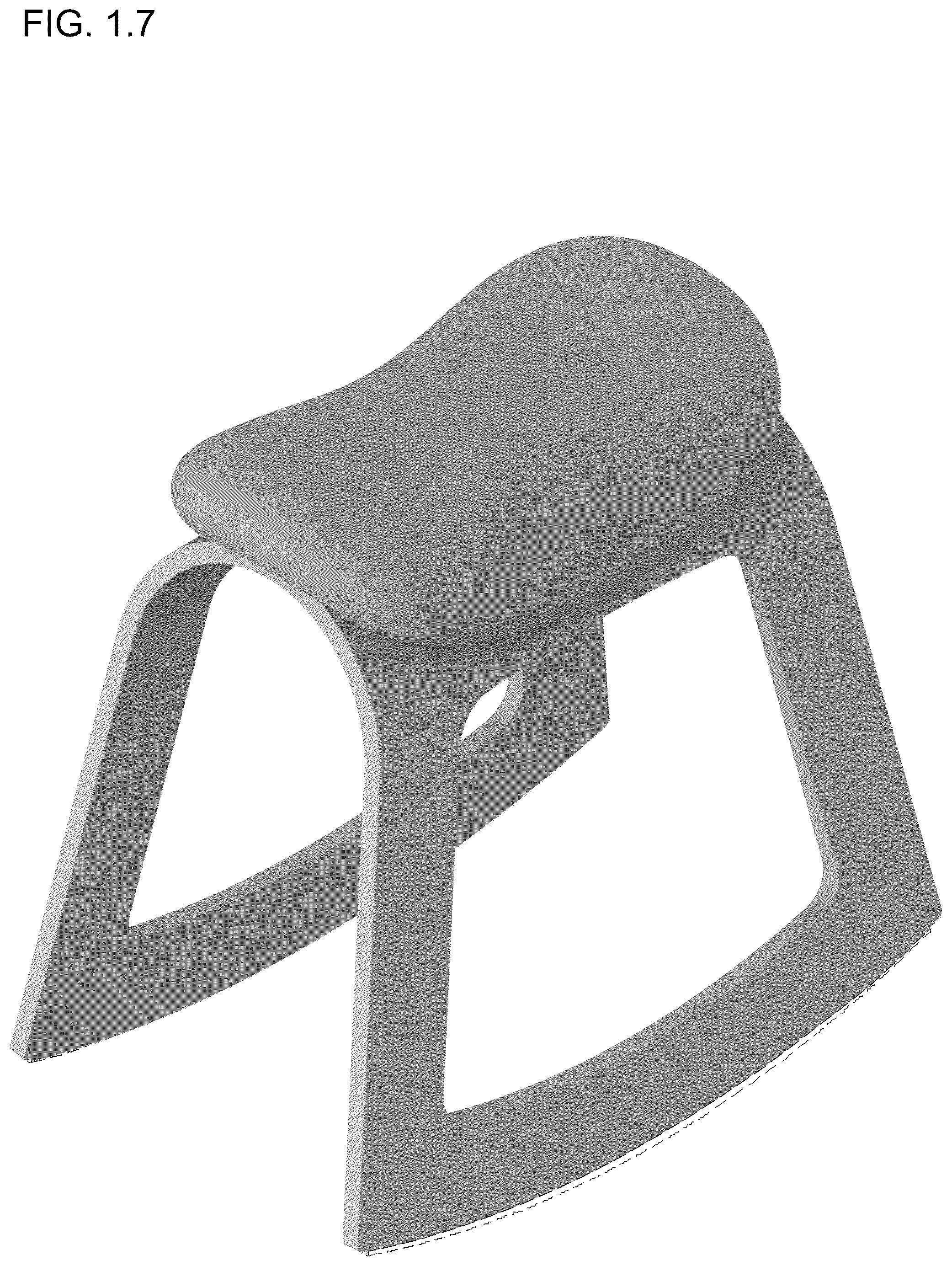 Patent USD1076474 Figure 7 – Rocking chair