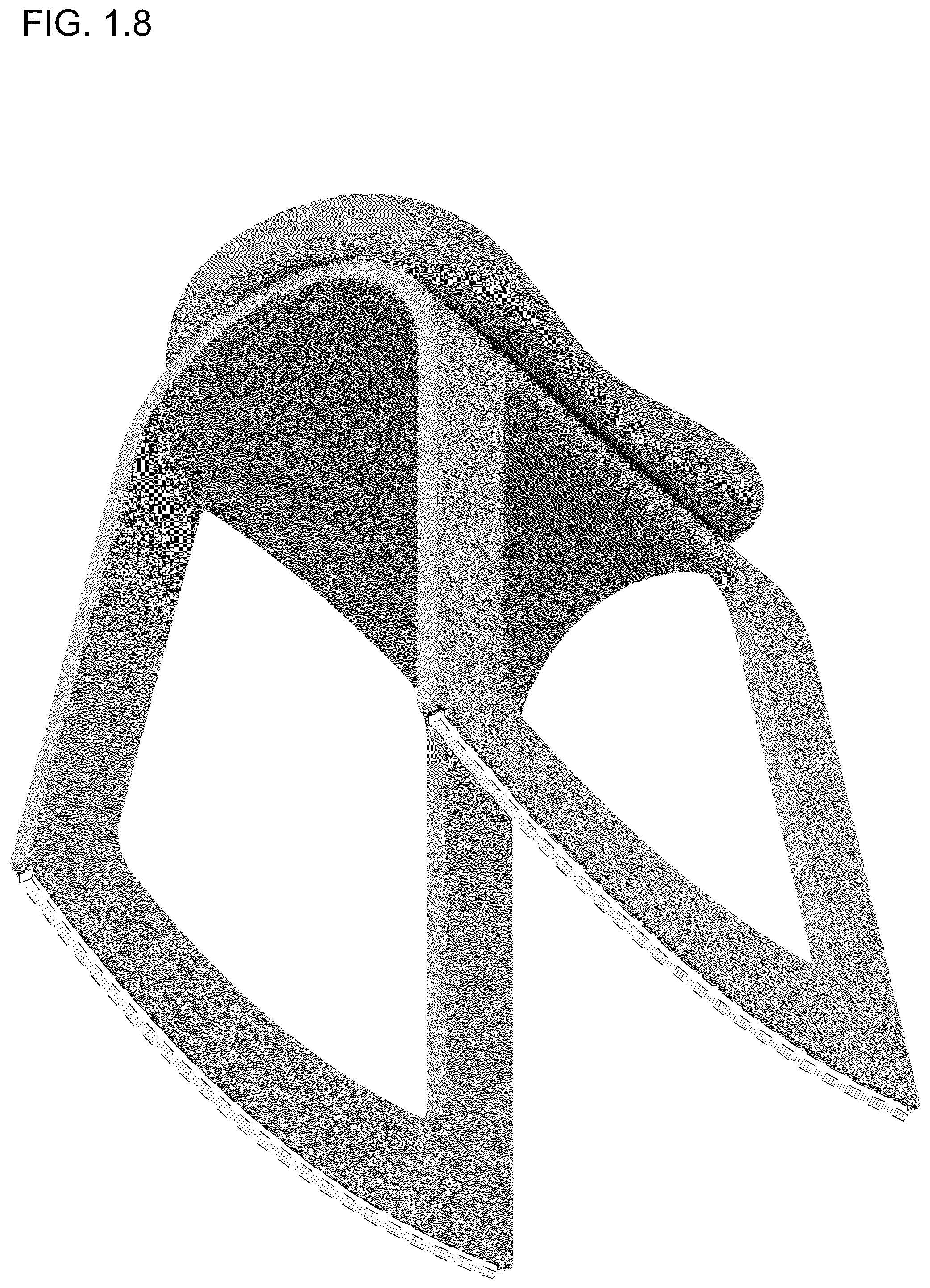 Patent USD1076474 Figure 8 – Rocking chair