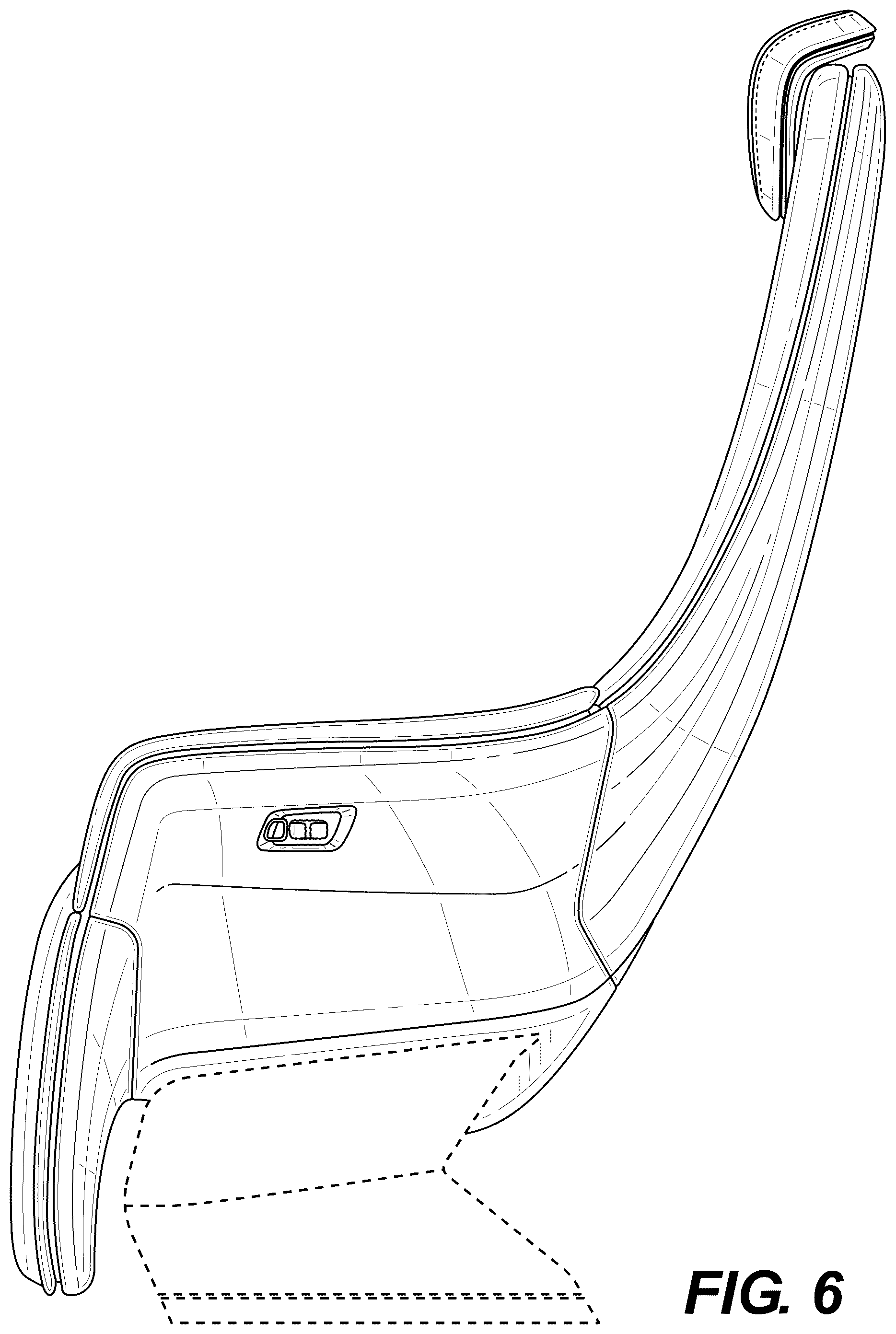 Patent USD1076479 Figure 6 – Cabin seat