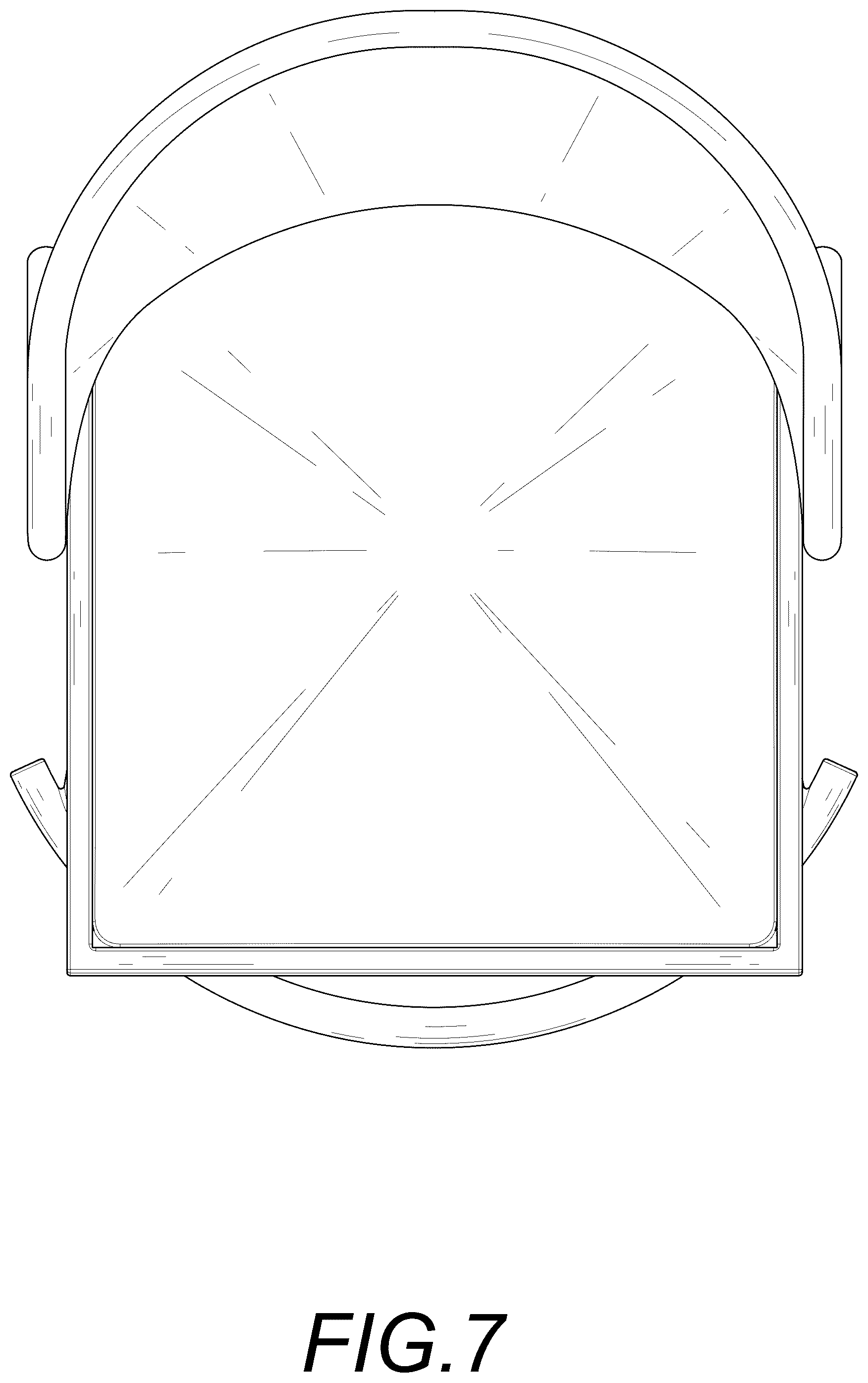 Patent USD1076480 Figure 7 – Outdoor swivel bar chair