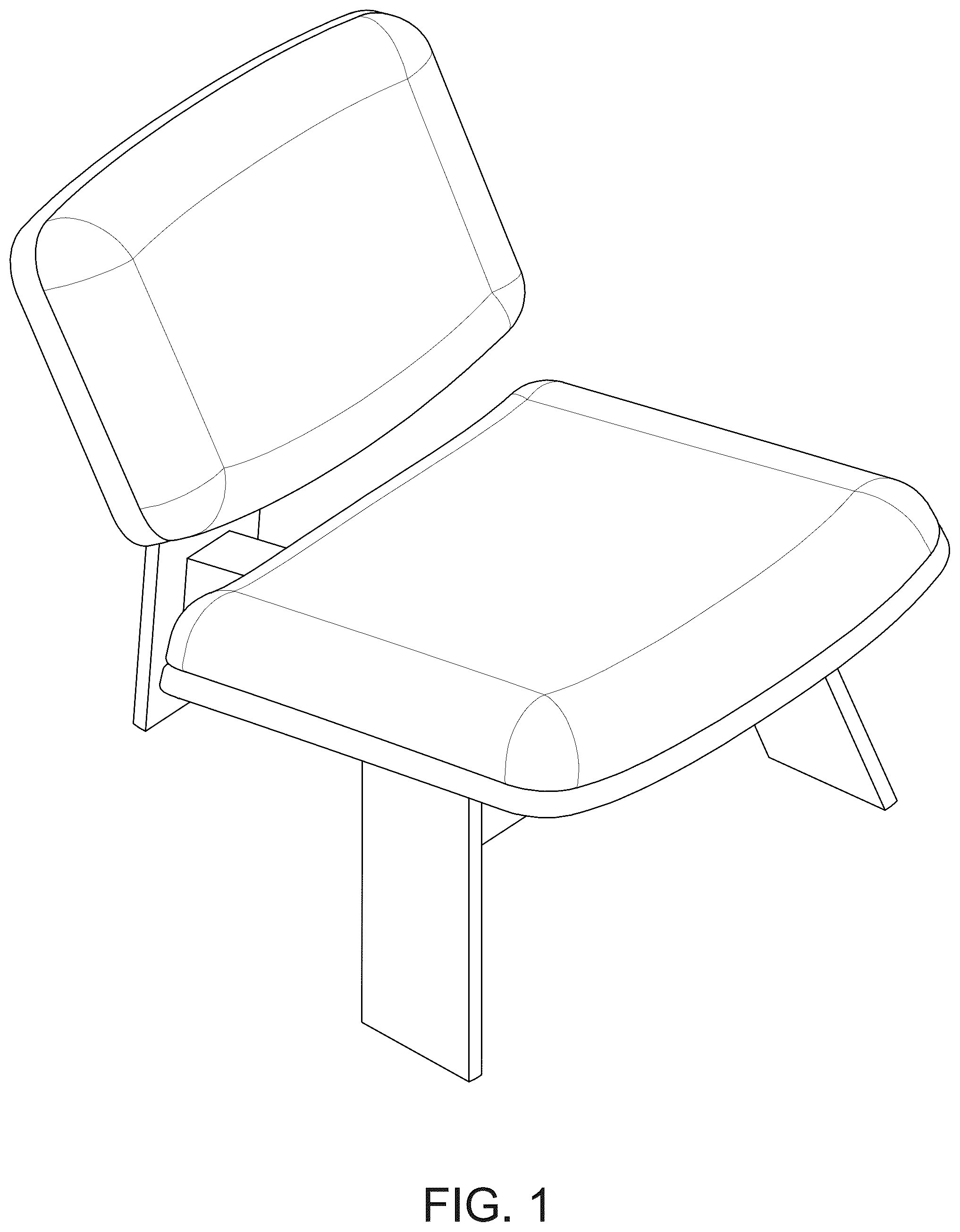 Patent USD1076483 — Chair — Figure 1