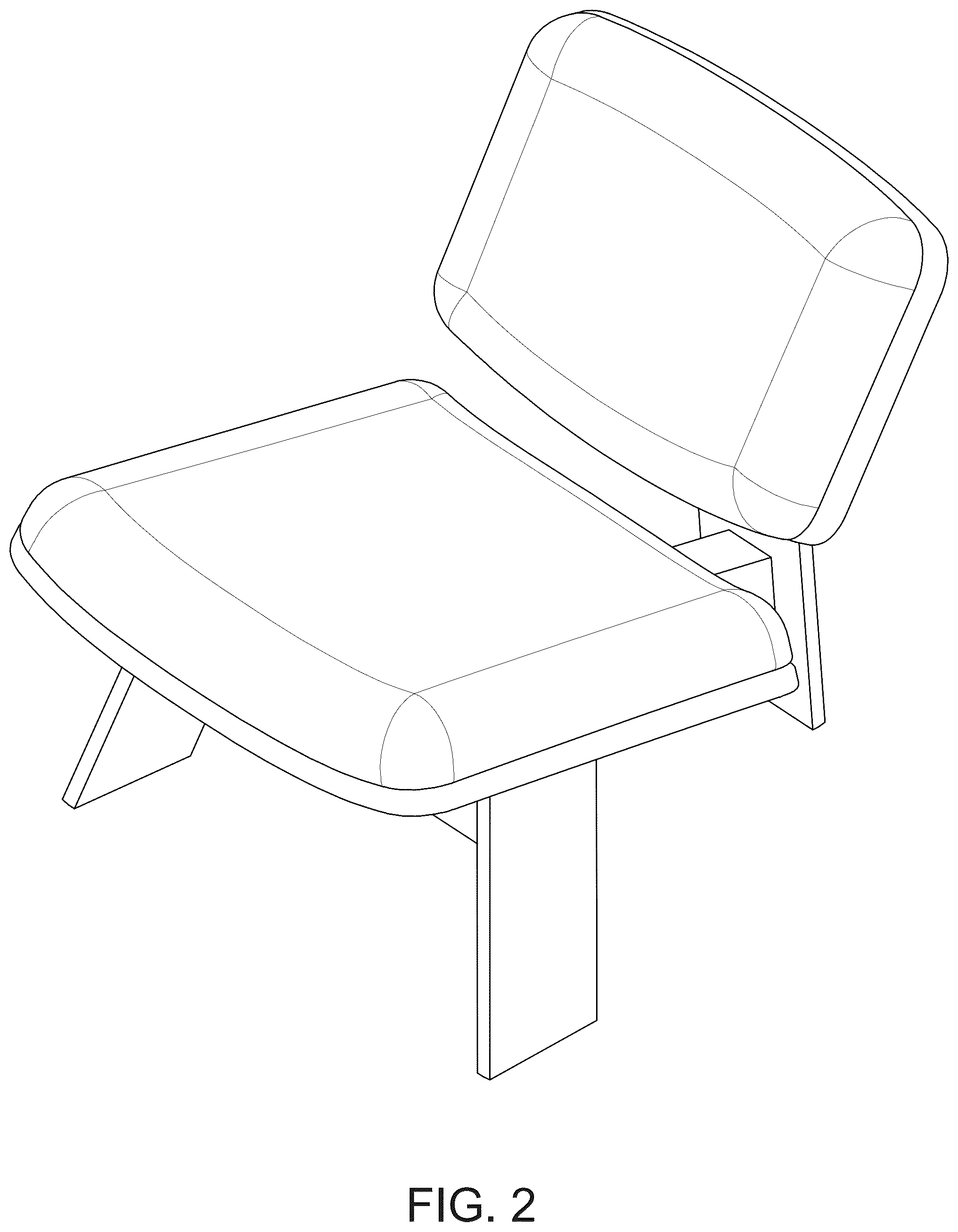 Patent USD1076483 Figure 2 – Chair
