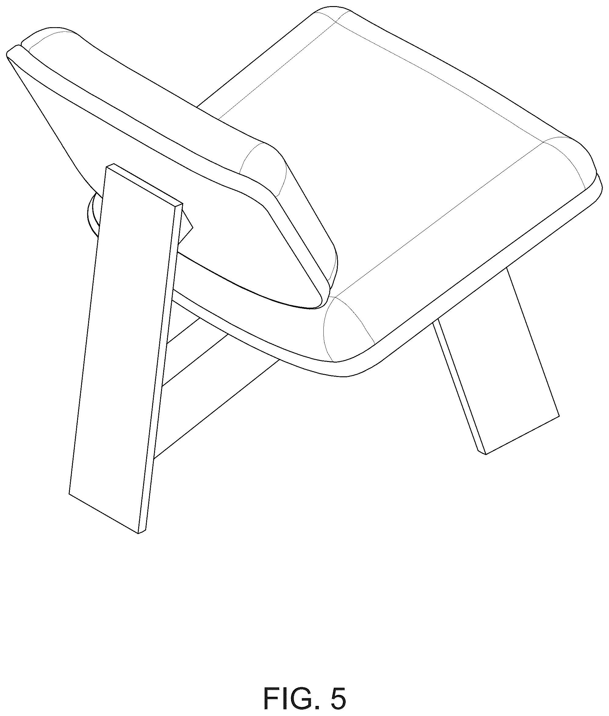 Patent USD1076483 Figure 5 – Chair