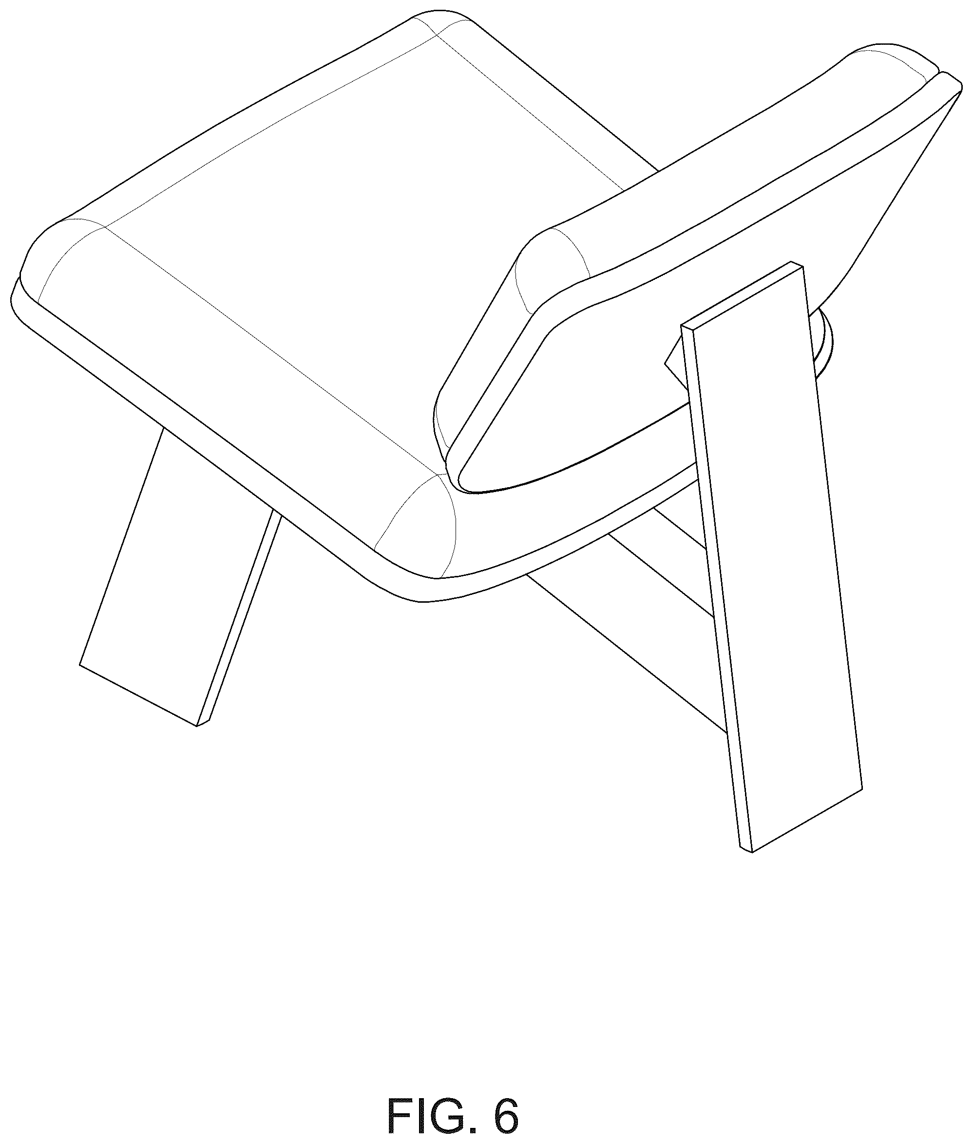 Patent USD1076483 Figure 6 – Chair