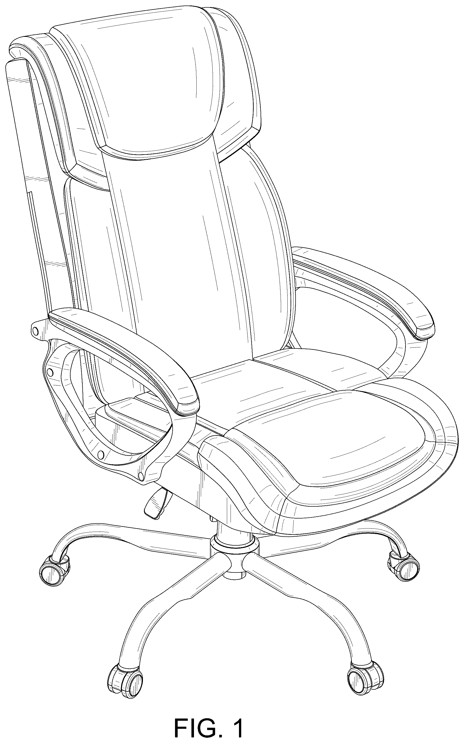 Patent USD1076486 Figure 1 – Chair