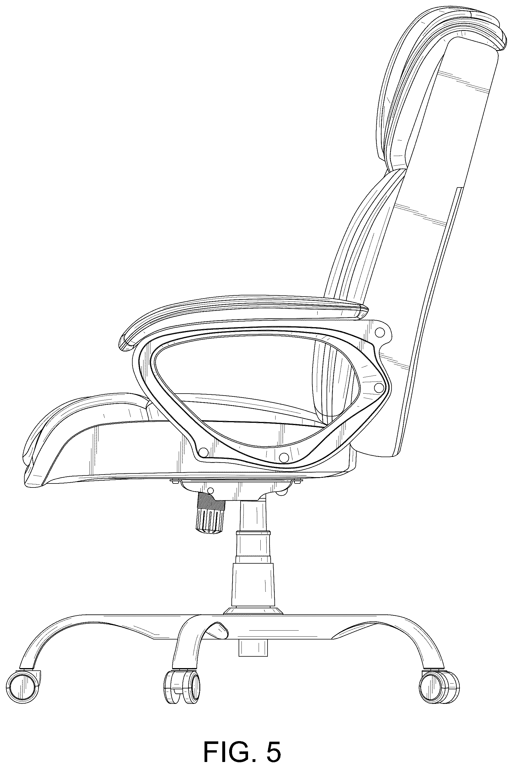 Patent USD1076486 Figure 5 – Chair