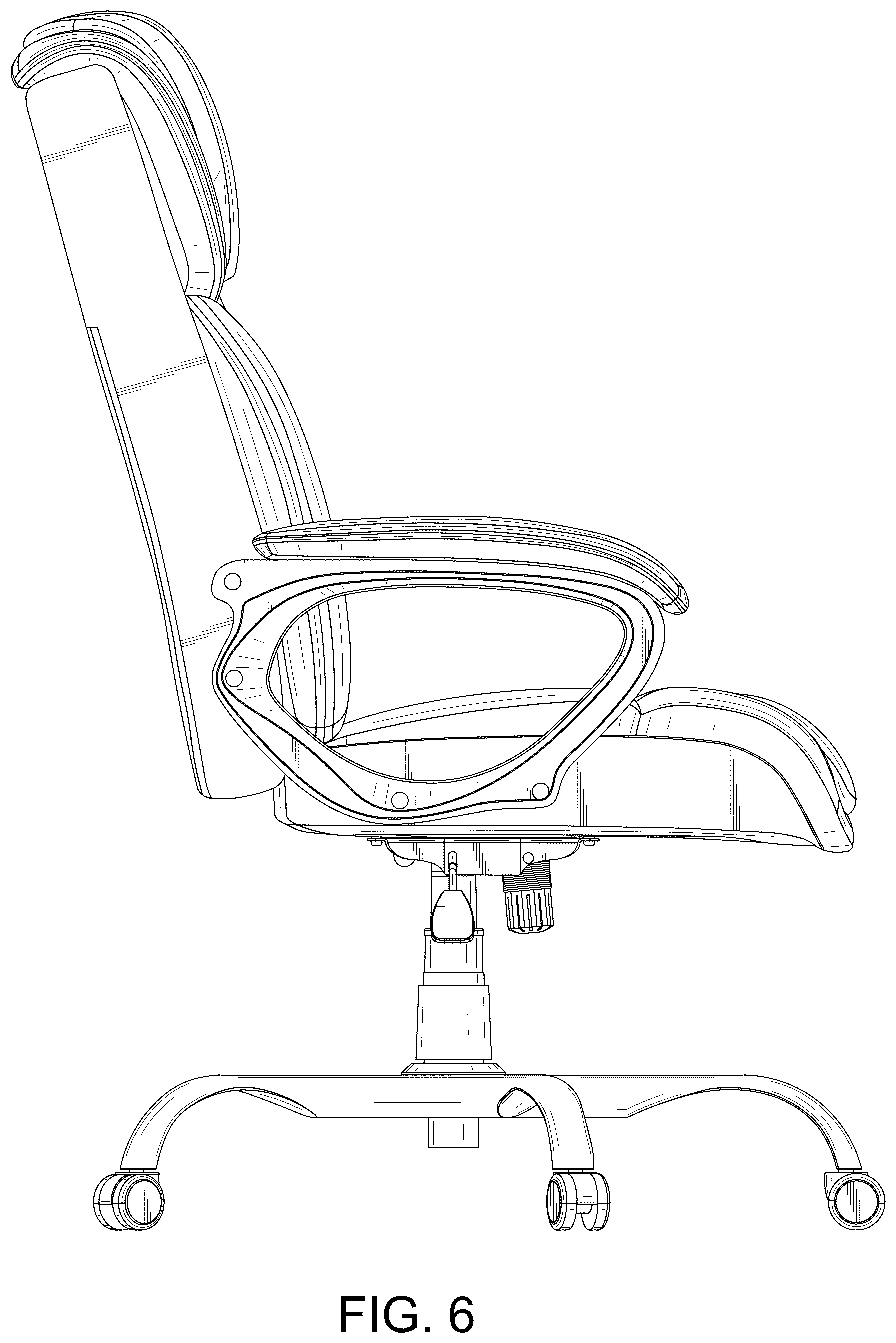 Patent USD1076486 Figure 6 – Chair