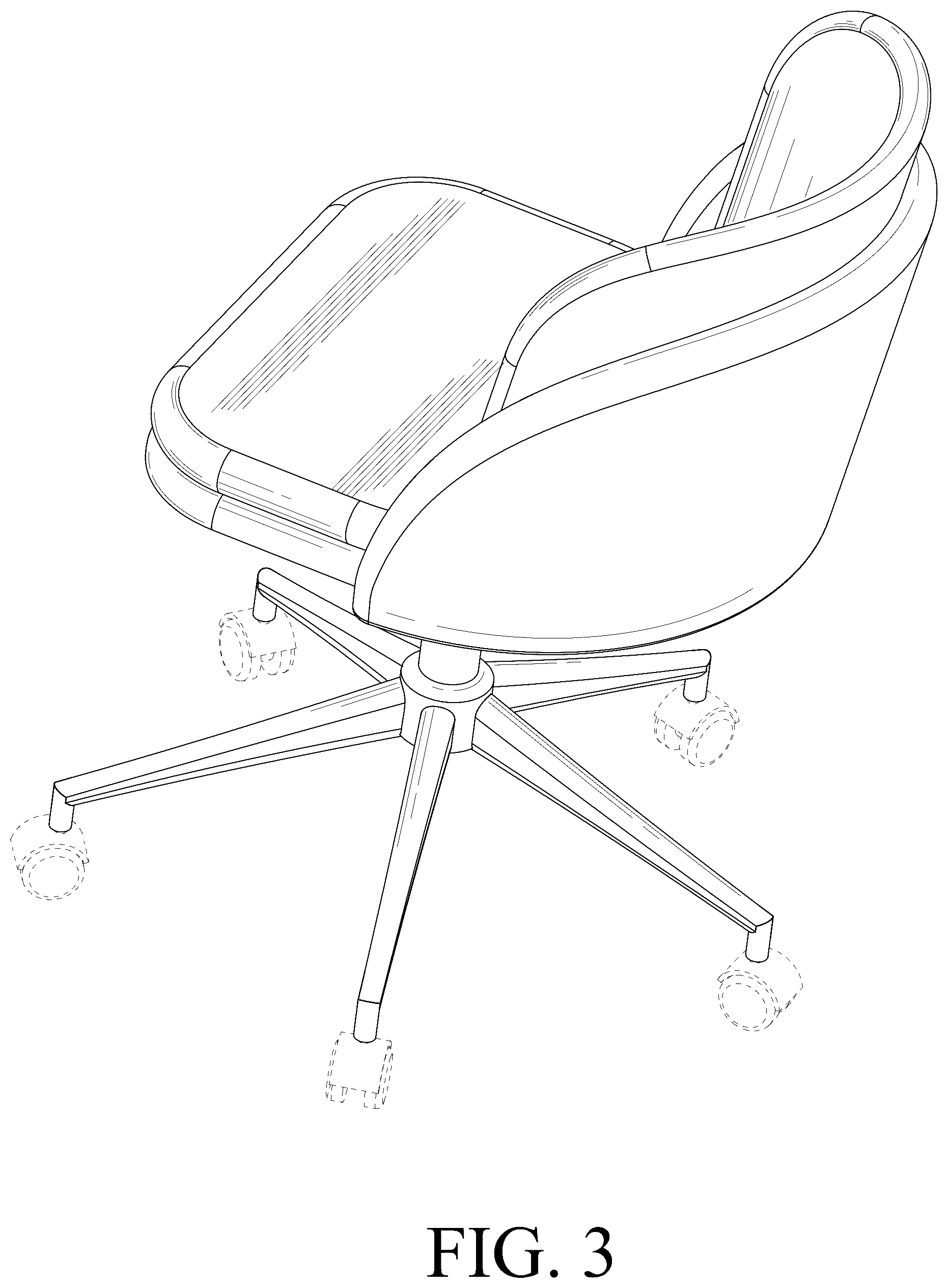 Patent USD1076487 Figure 3 – Chair