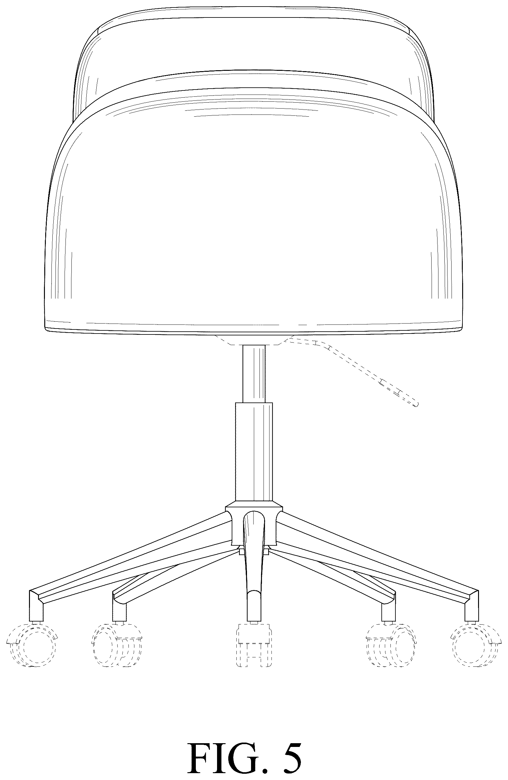 Patent USD1076487 Figure 5 – Chair