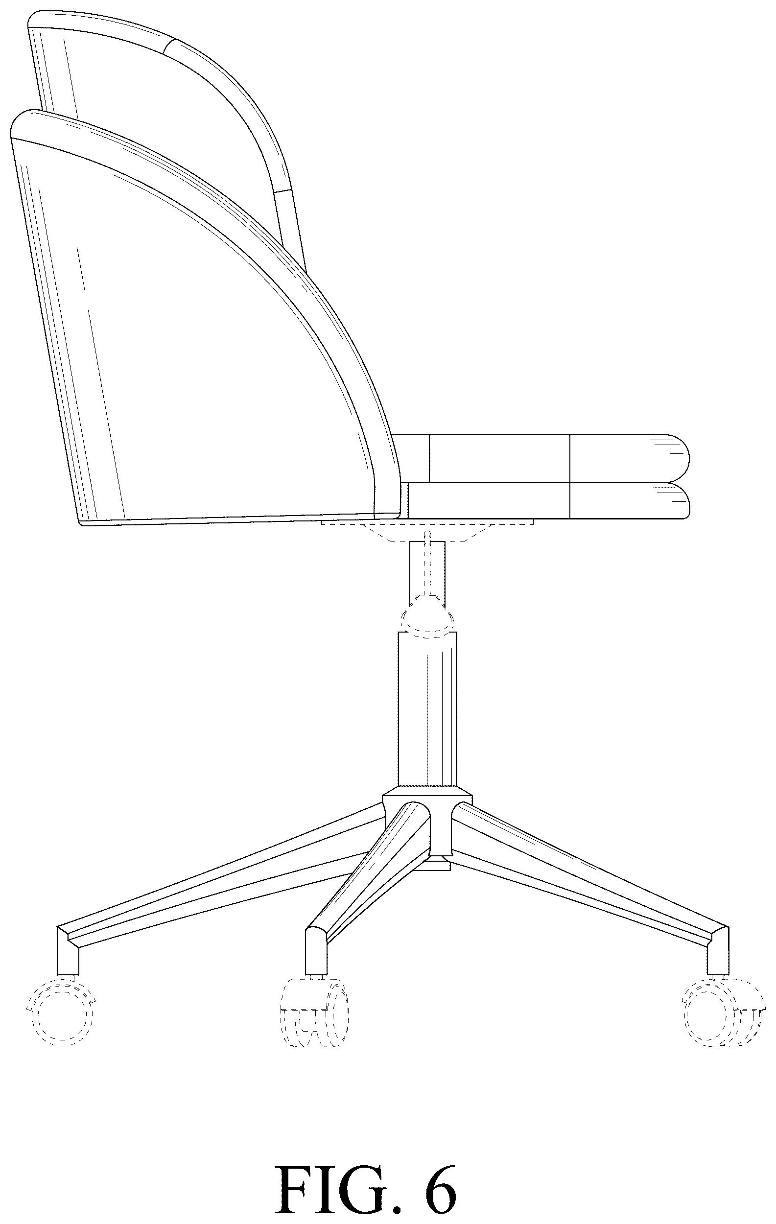 Patent USD1076487 Figure 6 – Chair