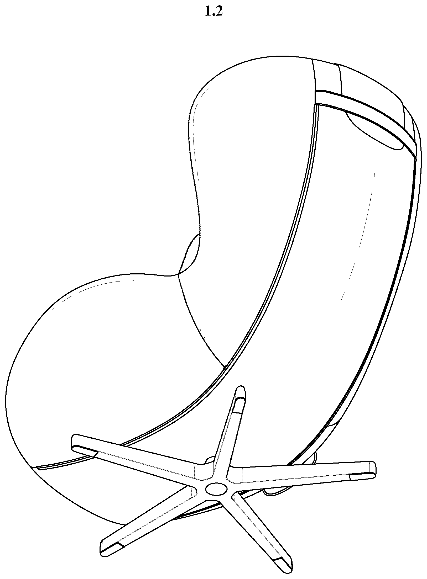 Patent USD1076488 Figure 2 – Massage armchair