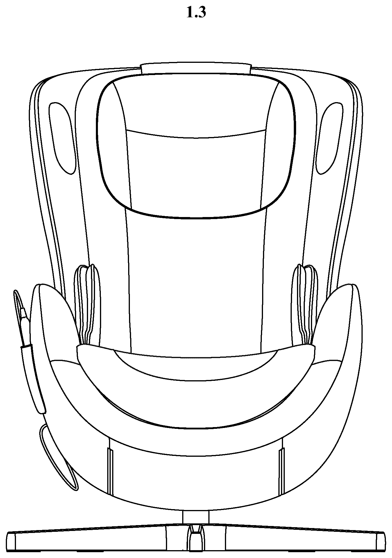 Patent USD1076488 Figure 3 – Massage armchair