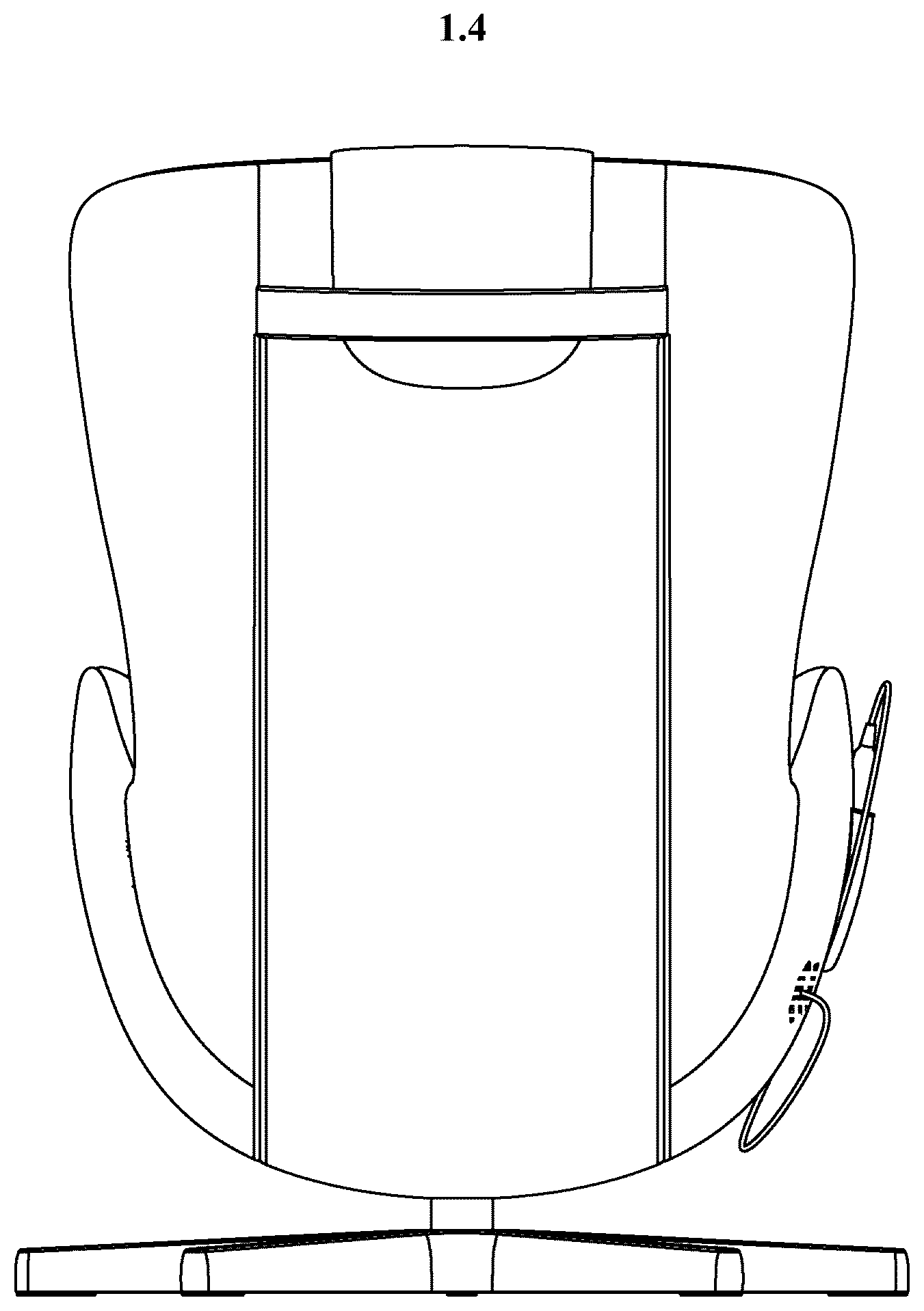 Patent USD1076488 Figure 4 – Massage armchair