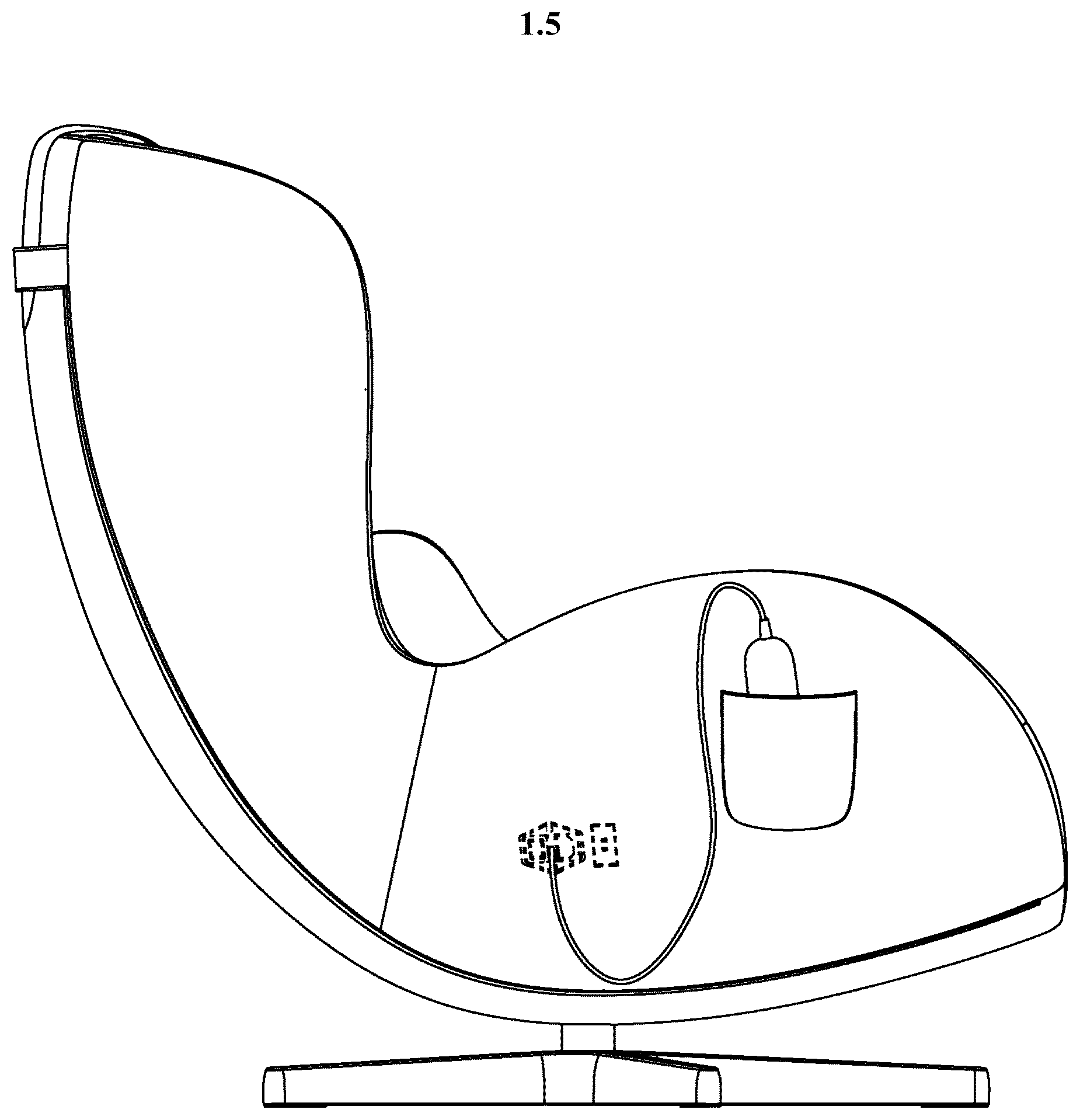 Patent USD1076488 Figure 5 – Massage armchair