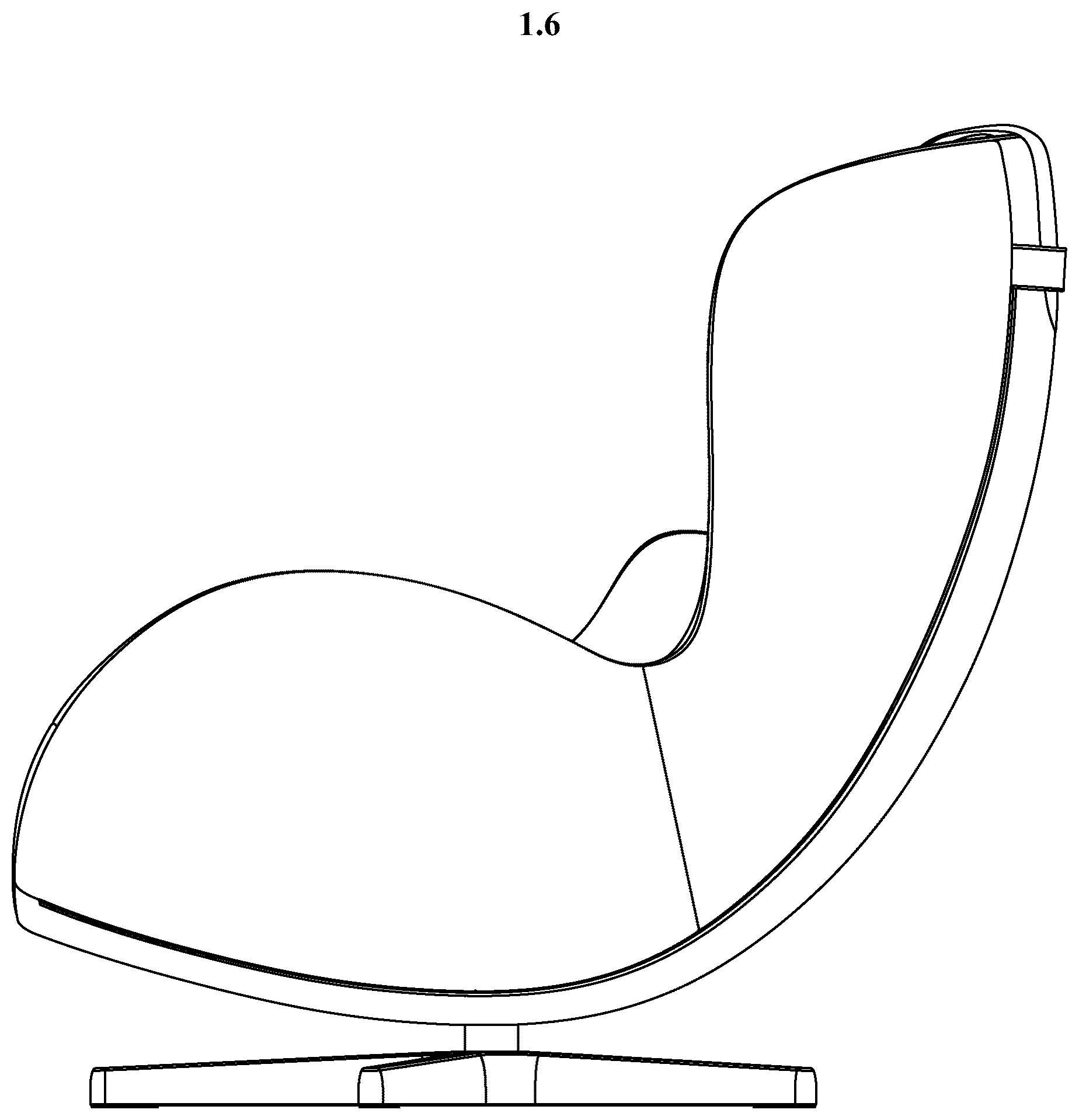 Patent USD1076488 Figure 6 – Massage armchair
