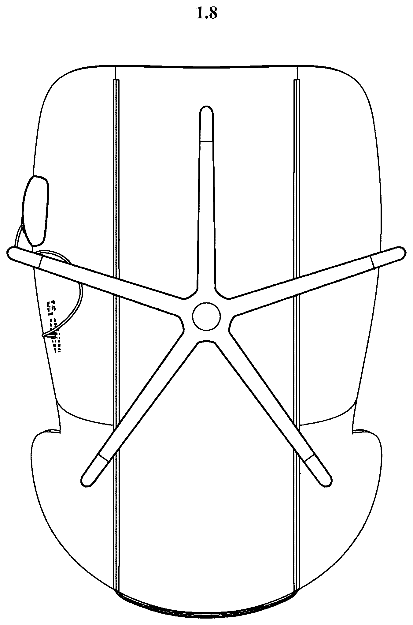 Patent USD1076488 Figure 8 – Massage armchair