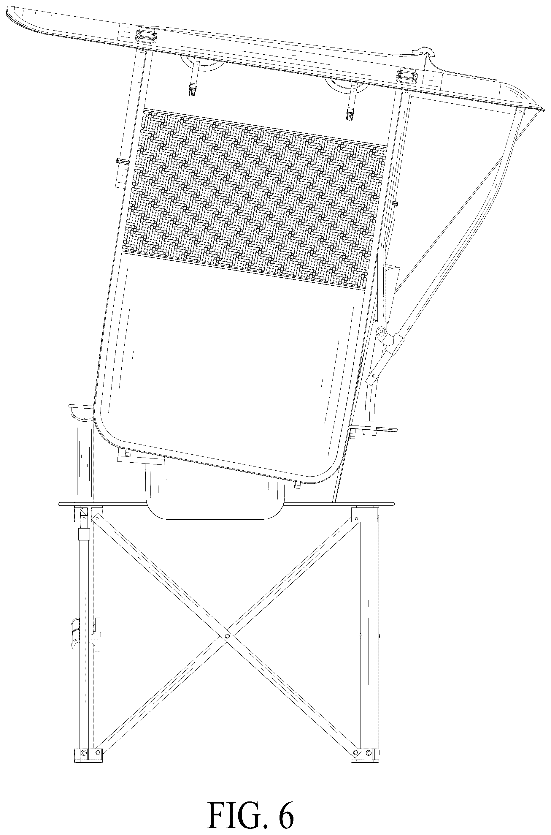 Patent USD1076489 Figure 6 – Chair with canopy