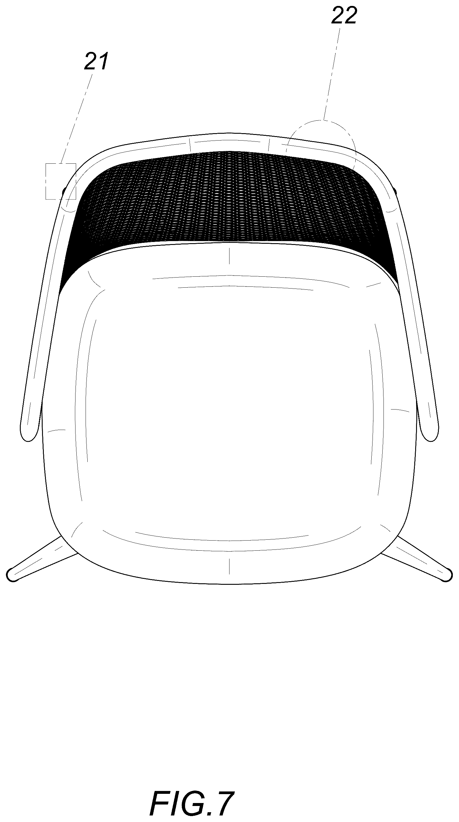 Patent USD1076490 Figure 7 – Chair