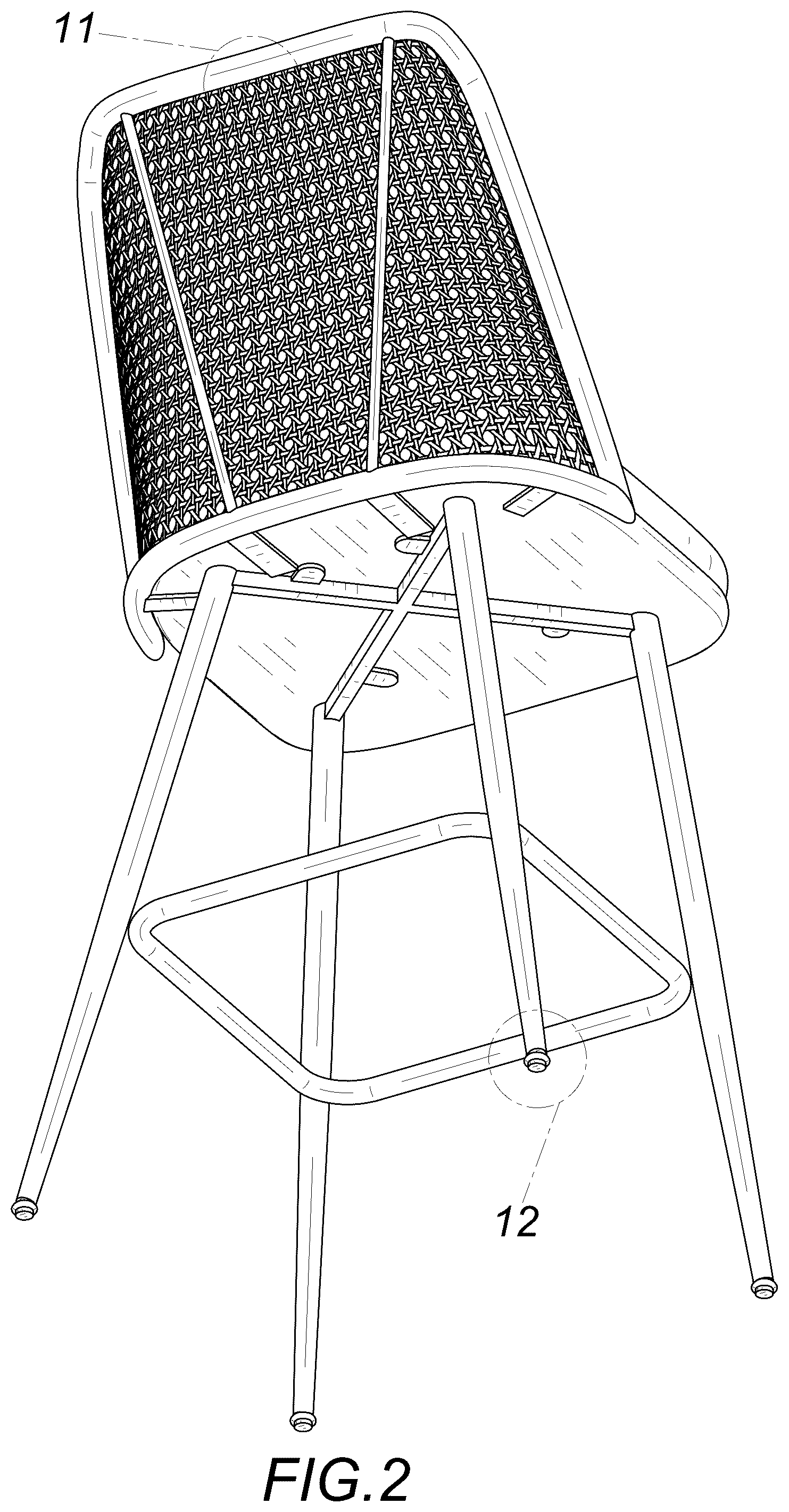 Patent USD1076491 Figure 2 – Chair