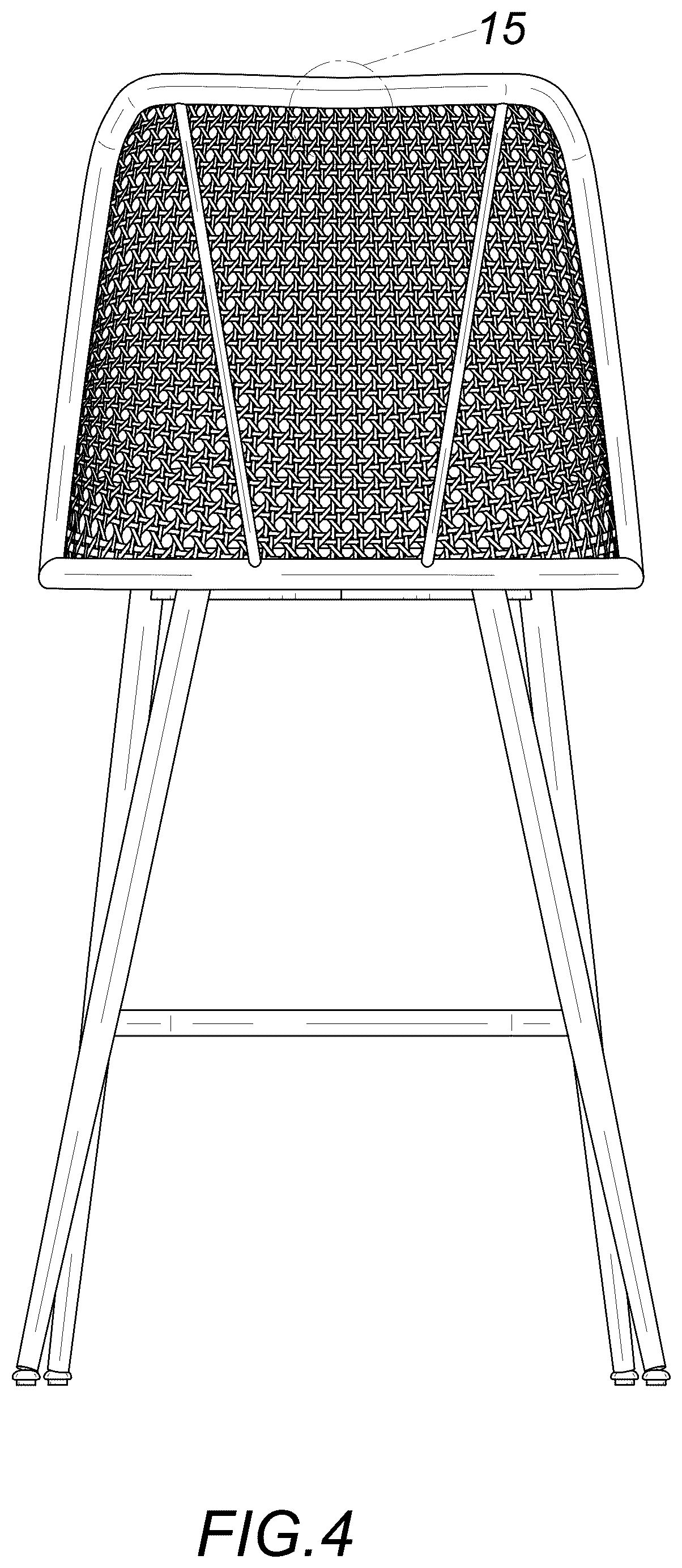Patent USD1076491 Figure 4 – Chair