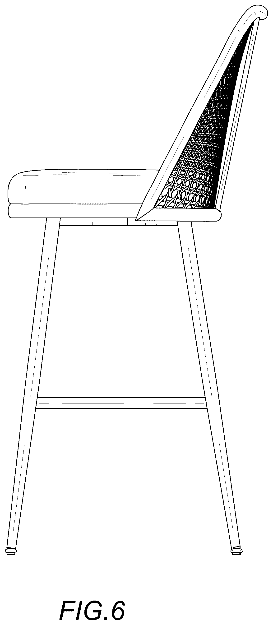Patent USD1076491 Figure 6 – Chair