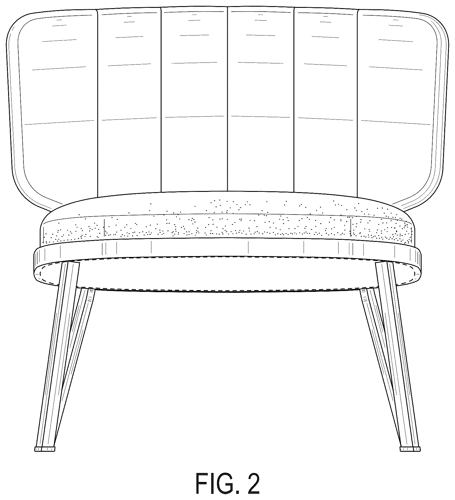 Patent USD1076492 Figure 2 – Lounge chair