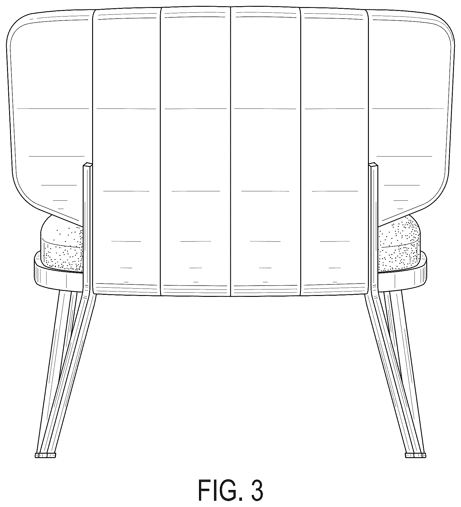 Patent USD1076492 Figure 3 – Lounge chair