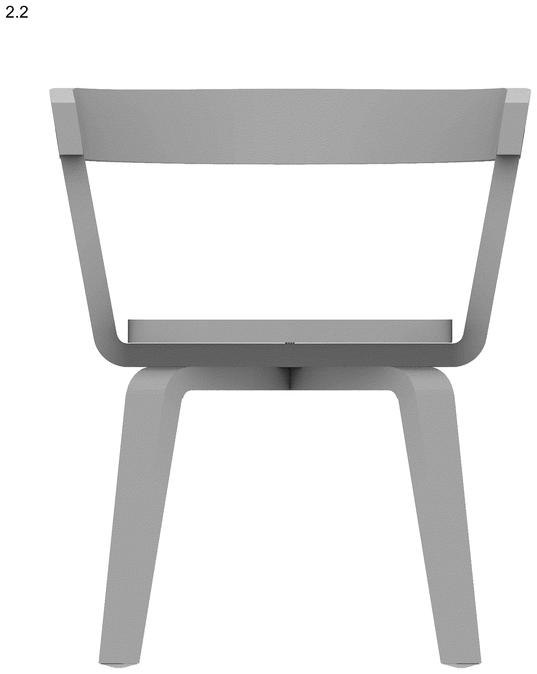 Patent USD1076493 Figure 2 – Armchair