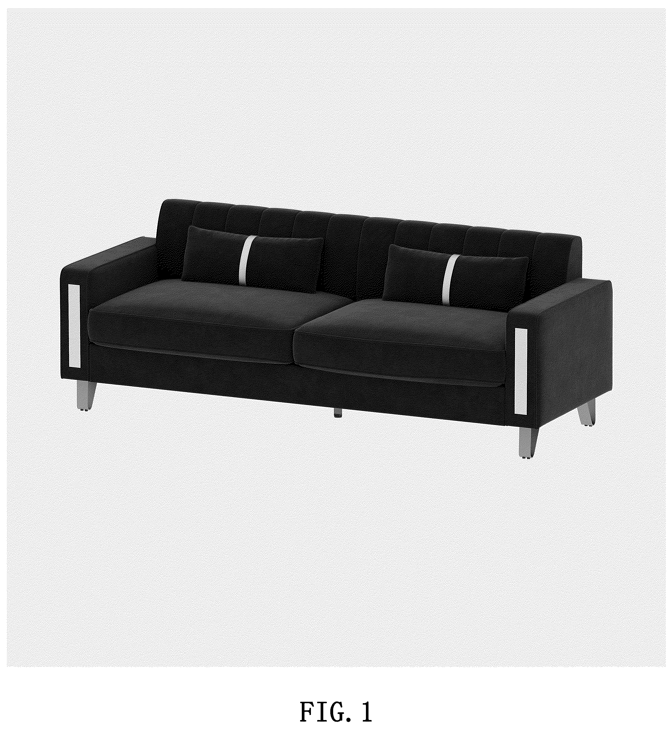 Patent USD1076496 Figure 1 – Sofa