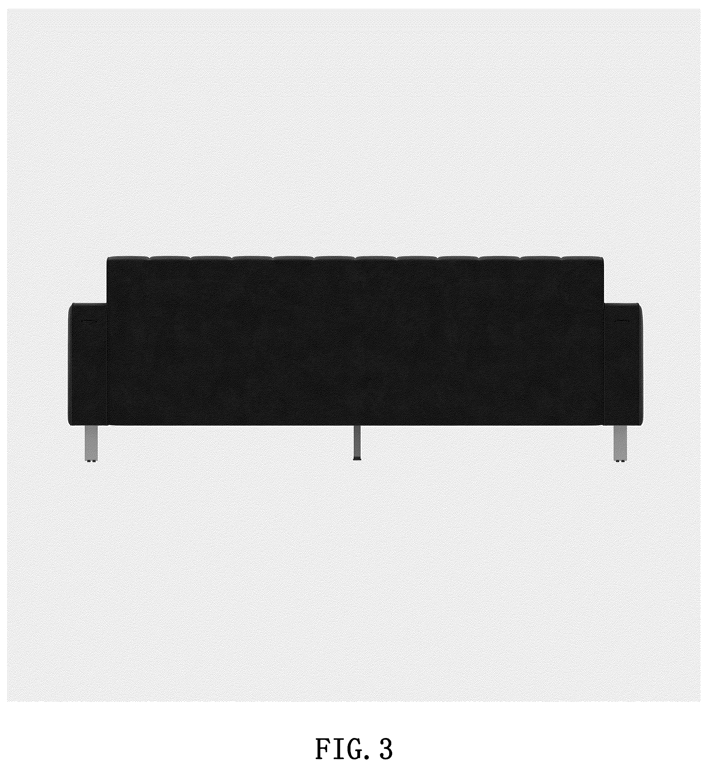 Patent USD1076496 Figure 3 – Sofa