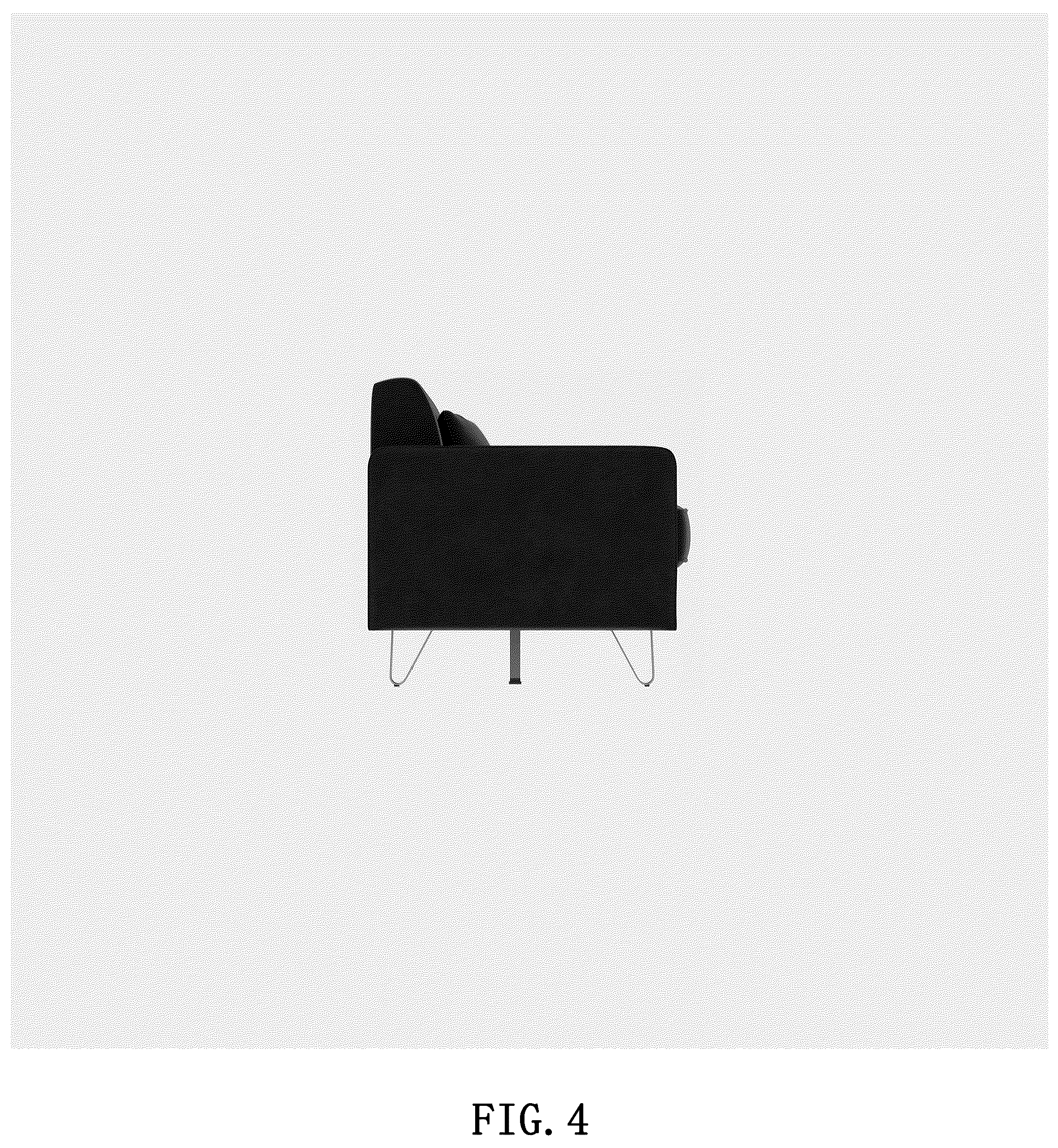 Patent USD1076496 Figure 4 – Sofa