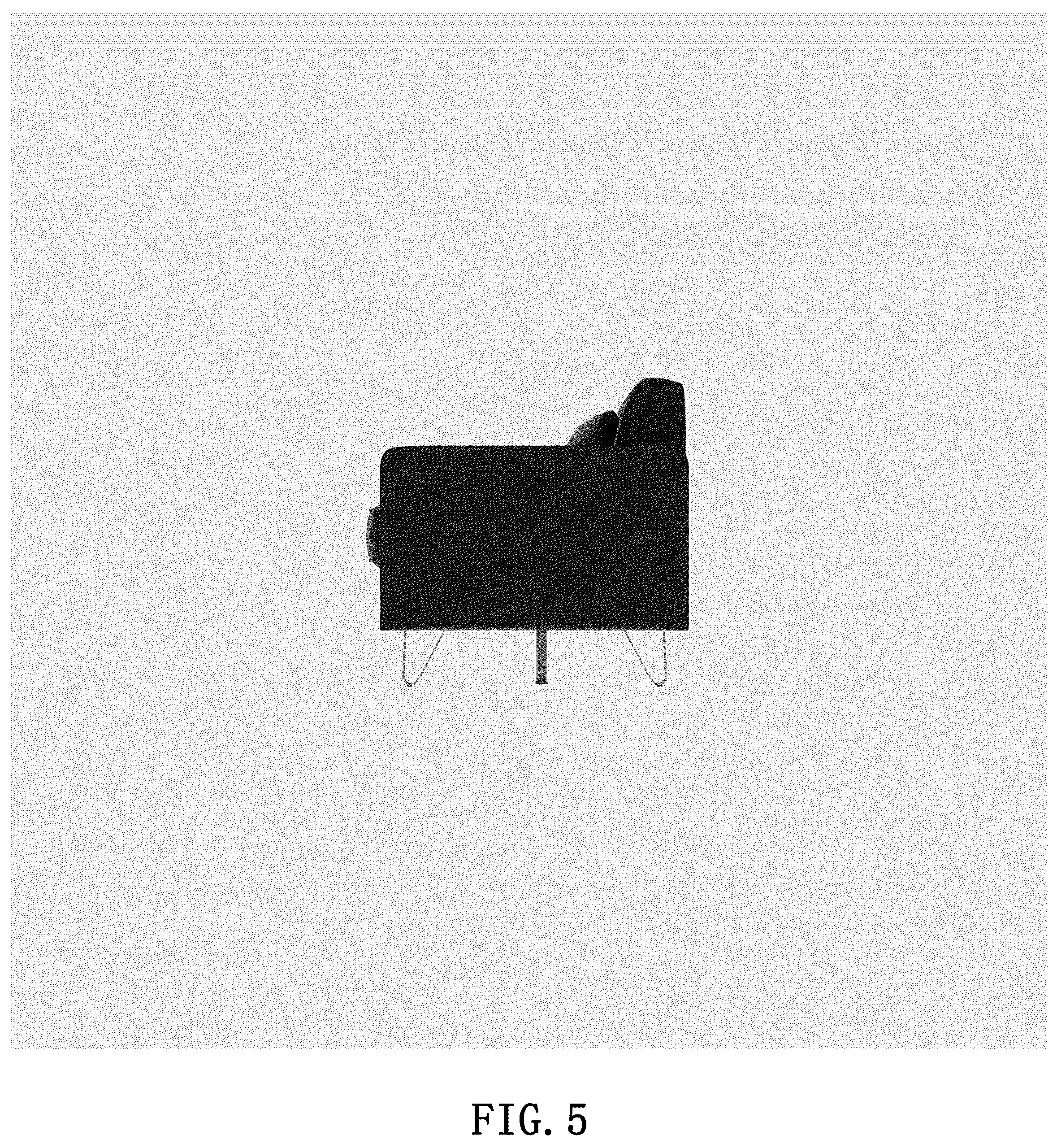 Patent USD1076496 Figure 5 – Sofa