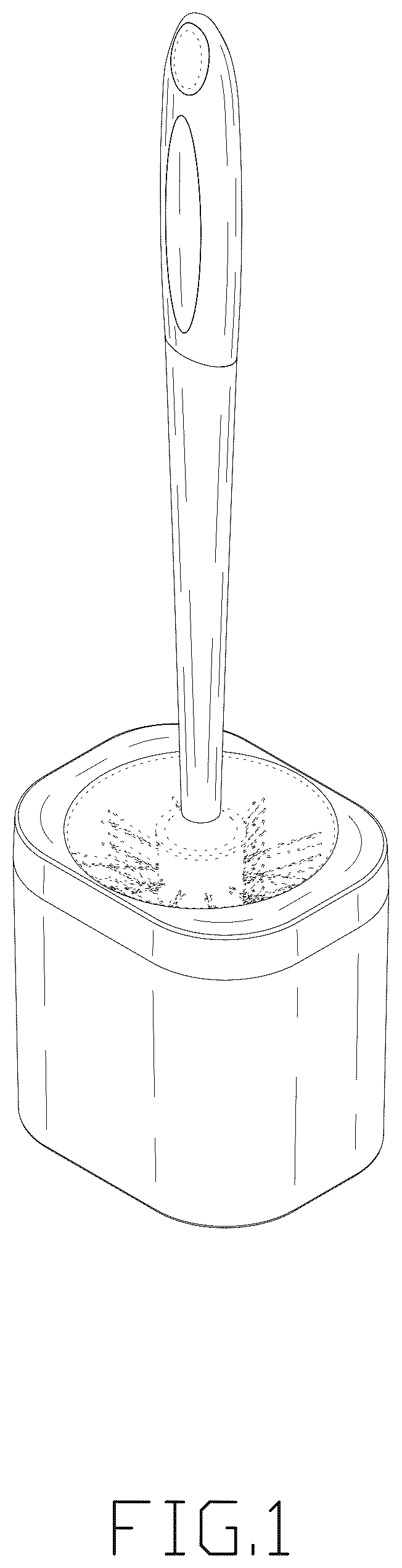 Patent USD1076503 Figure 1 – Toilet brush and holder set