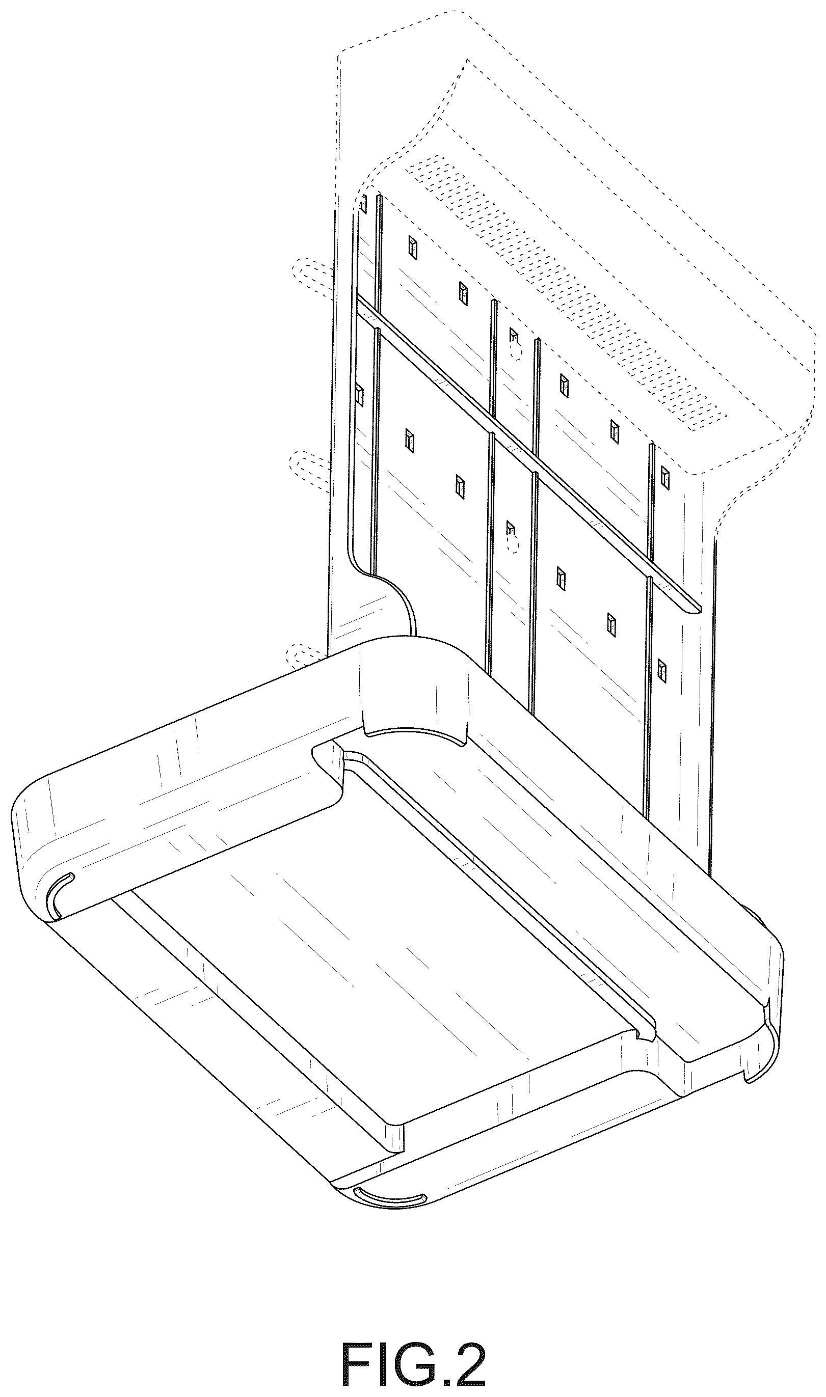 Patent USD1076506 Figure 2 – Shelf