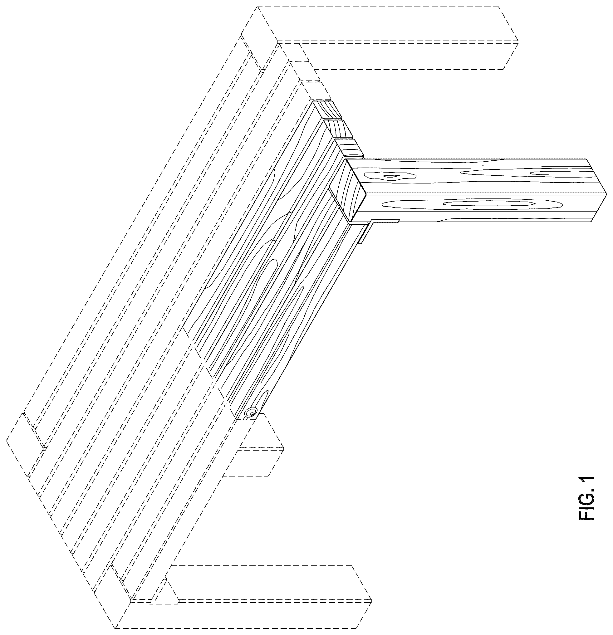 Patent USD1076518 Figure 1 – Modular square-slat furniture